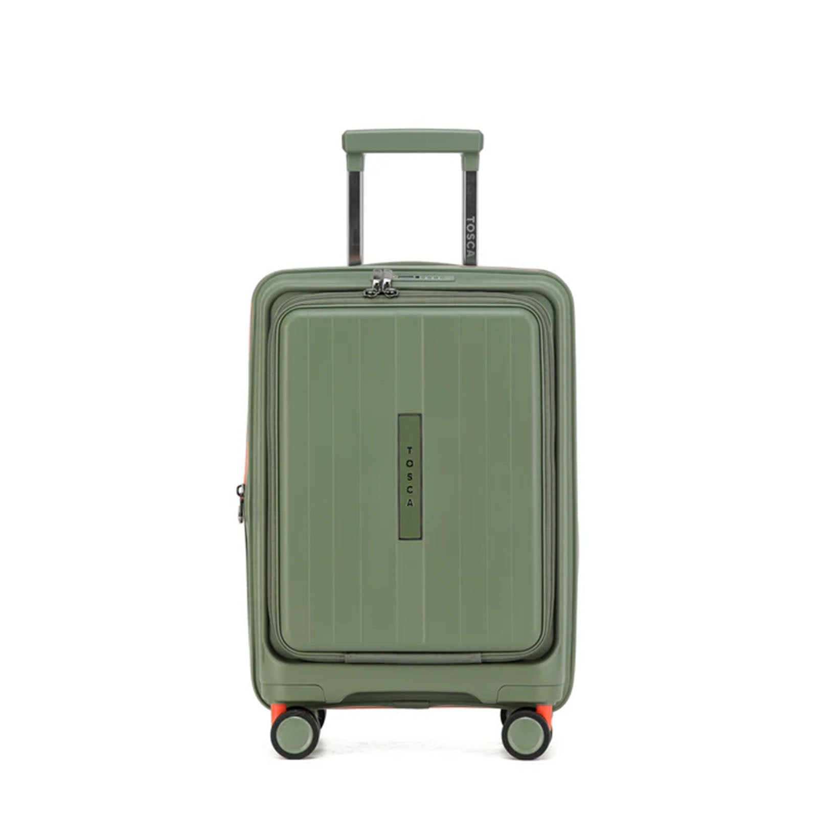 Tosca-Cruiser-Front-Opening-53cm-Carry-On-Suitcase-Khaki-Front