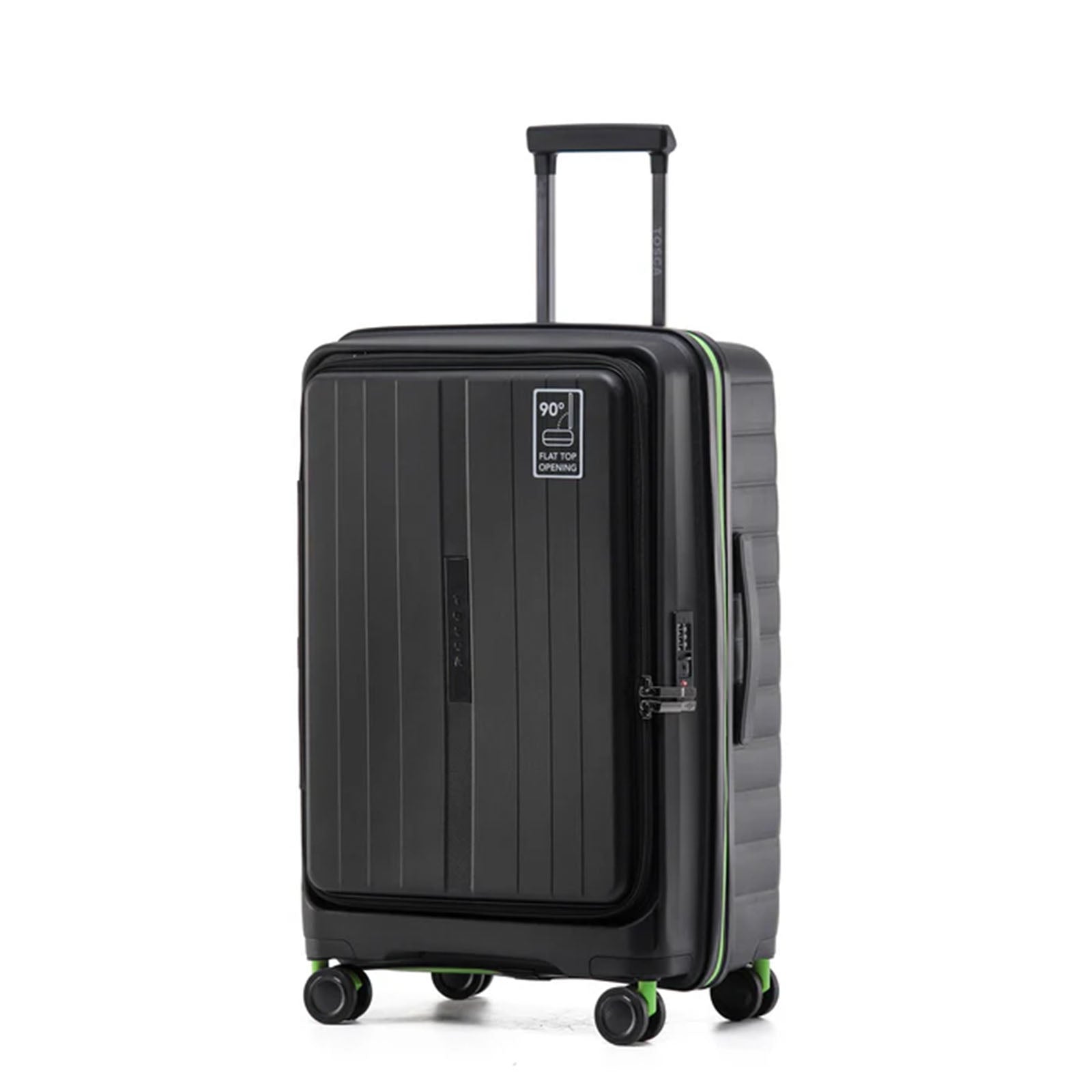 Tosca-Cruiser-Front-Opening-67cm-Medium-Suitcase-Black-Angle