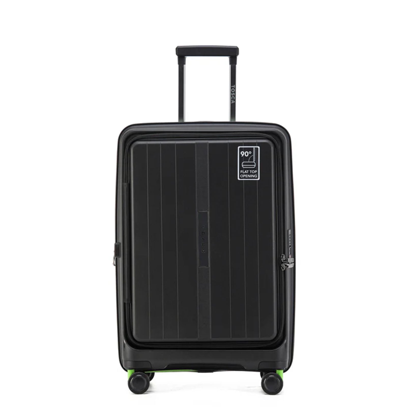 Tosca-Cruiser-Front-Opening-67cm-Medium-Suitcase-Black-Front