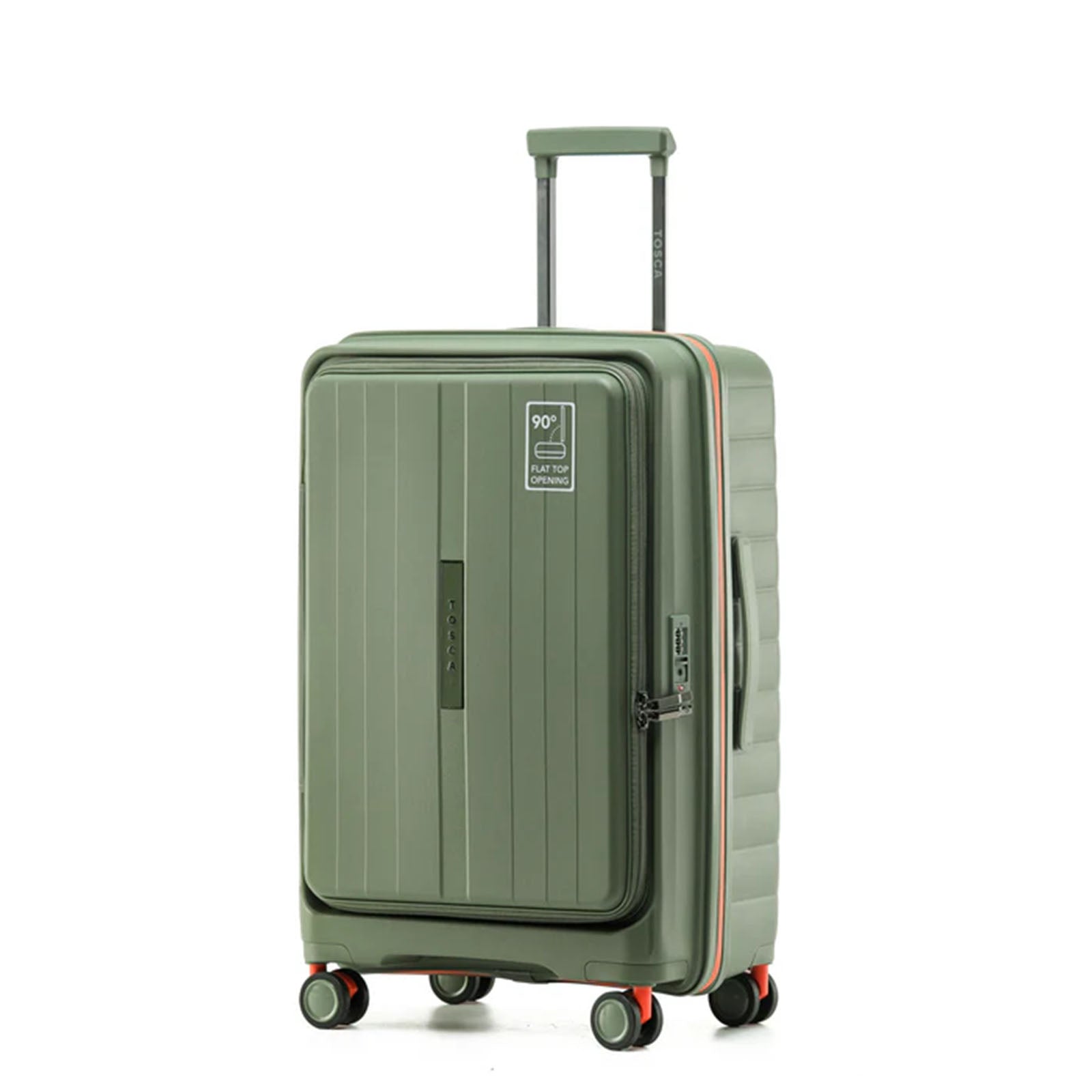 Tosca-Cruiser-Front-Opening-67cm-Medium-Suitcase-Khaki-Angle