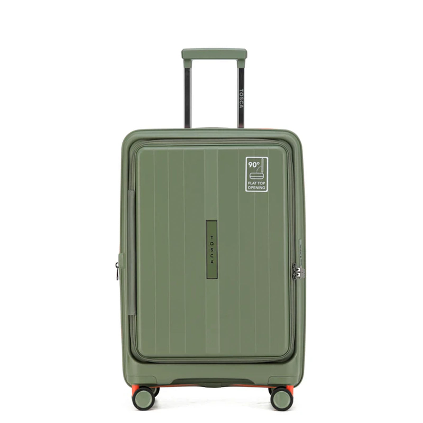 Tosca-Cruiser-Front-Opening-67cm-Medium-Suitcase-Khaki-Front