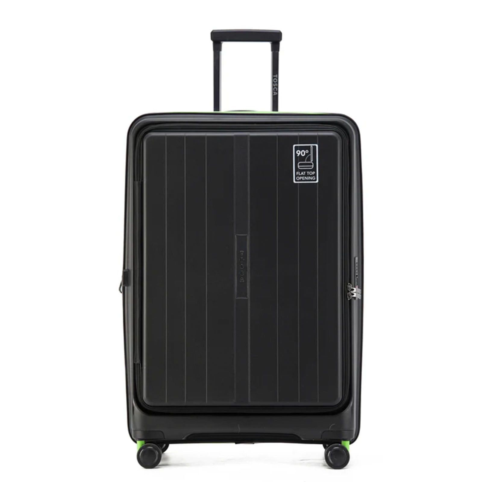 Tosca-Cruiser-Front-Opening-77cm-Large-Suitcase-Black-Front