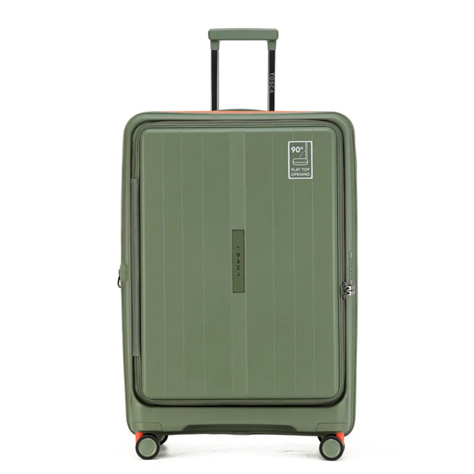 Tosca-Cruiser-Front-Opening-77cm-Large-Suitcase-Khaki-Front