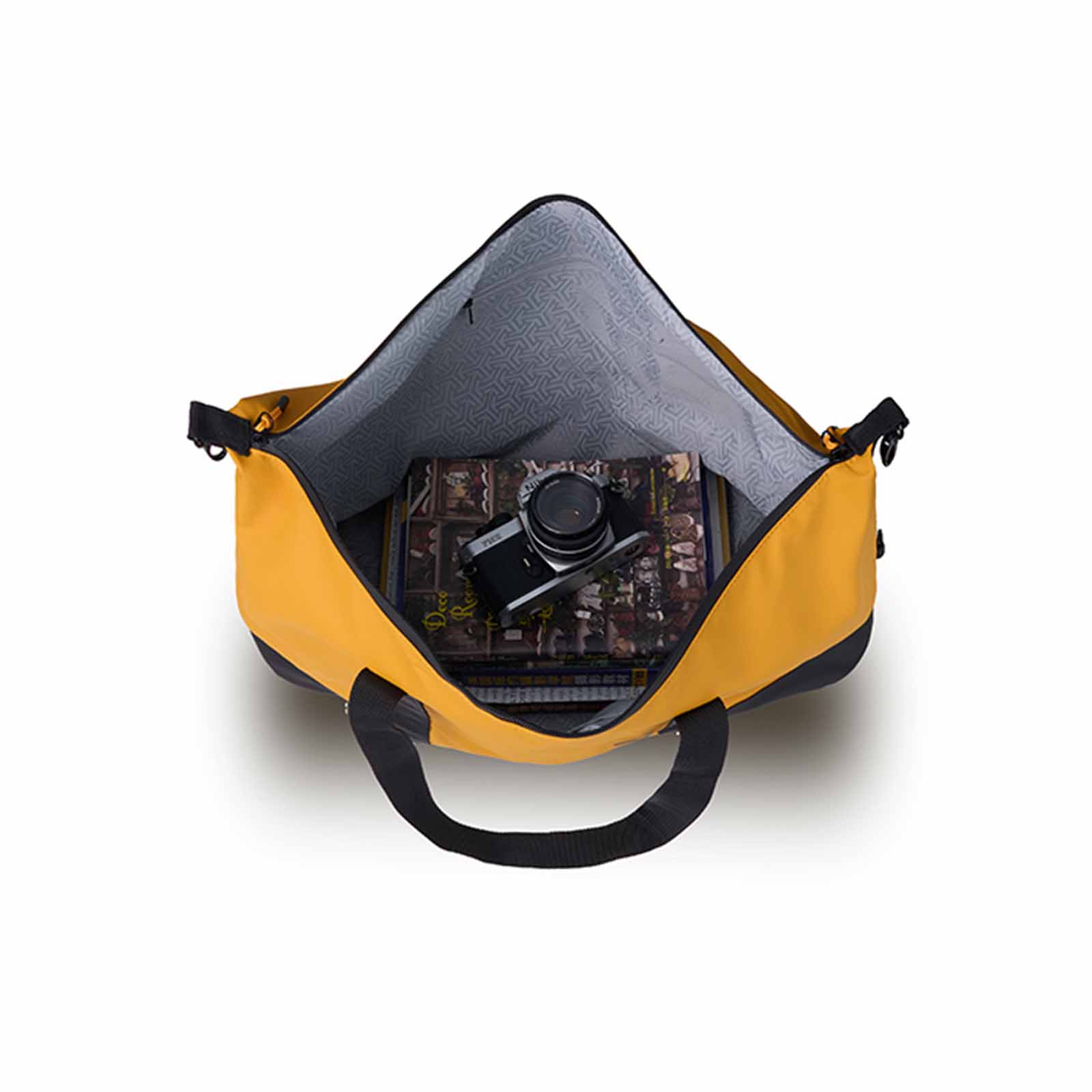 Tosca-Delta-48cm-Tote-Bag-Yellow-Open