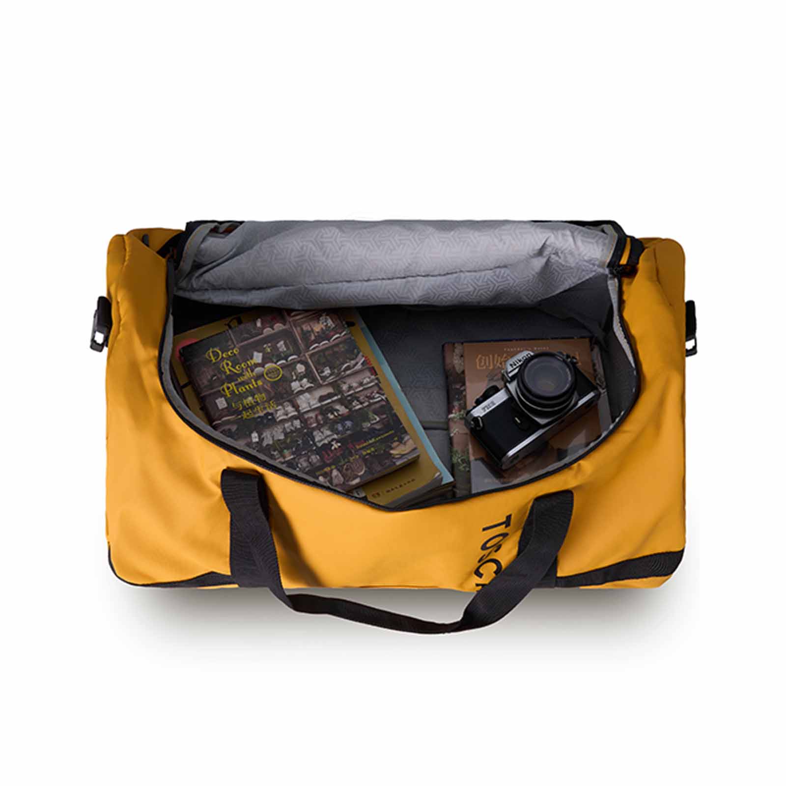 Tosca-Delta-65cm-Duffel-Bag-Yellow-Open