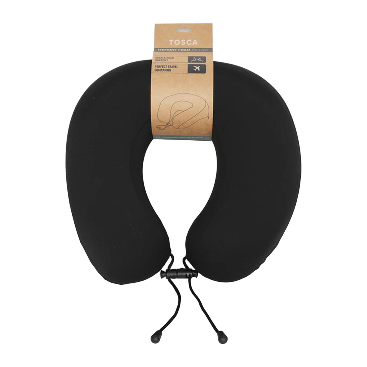 Tosca-Deluxe-Memory-Foam-Neck-Cushion-Black-Front