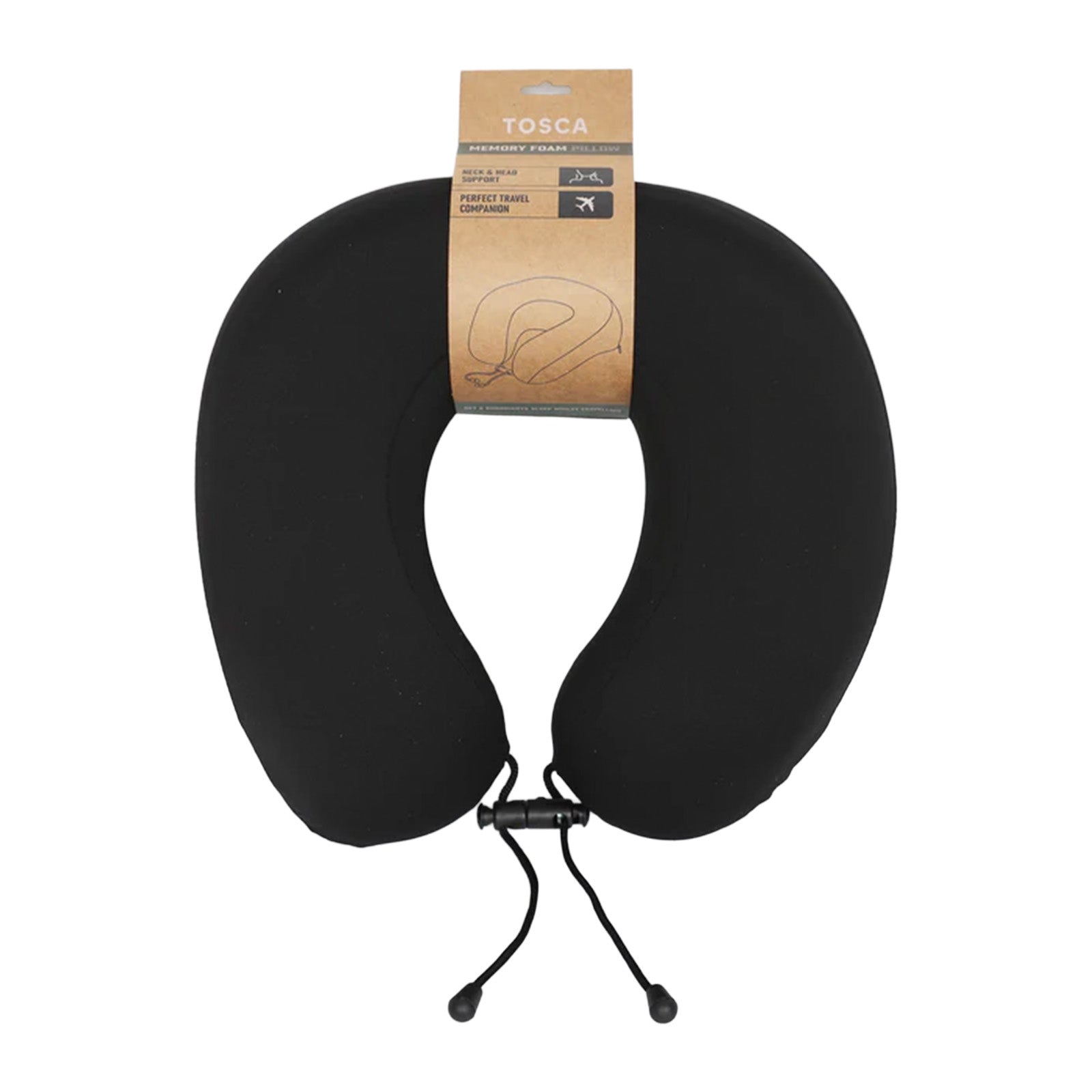 Tosca-Deluxe-Memory-Foam-Neck-Cushion-Black-Front
