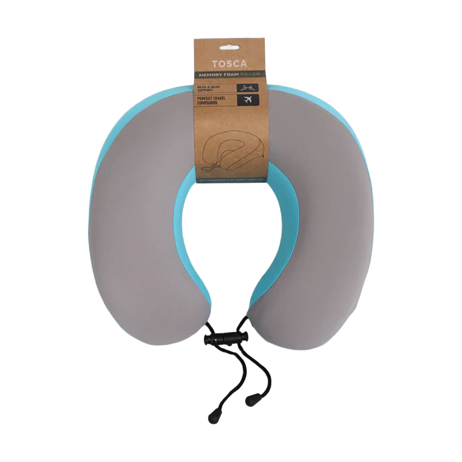 Tosca-Deluxe-Memory-Foam-Neck-Cushion-Teal-Grey-Front