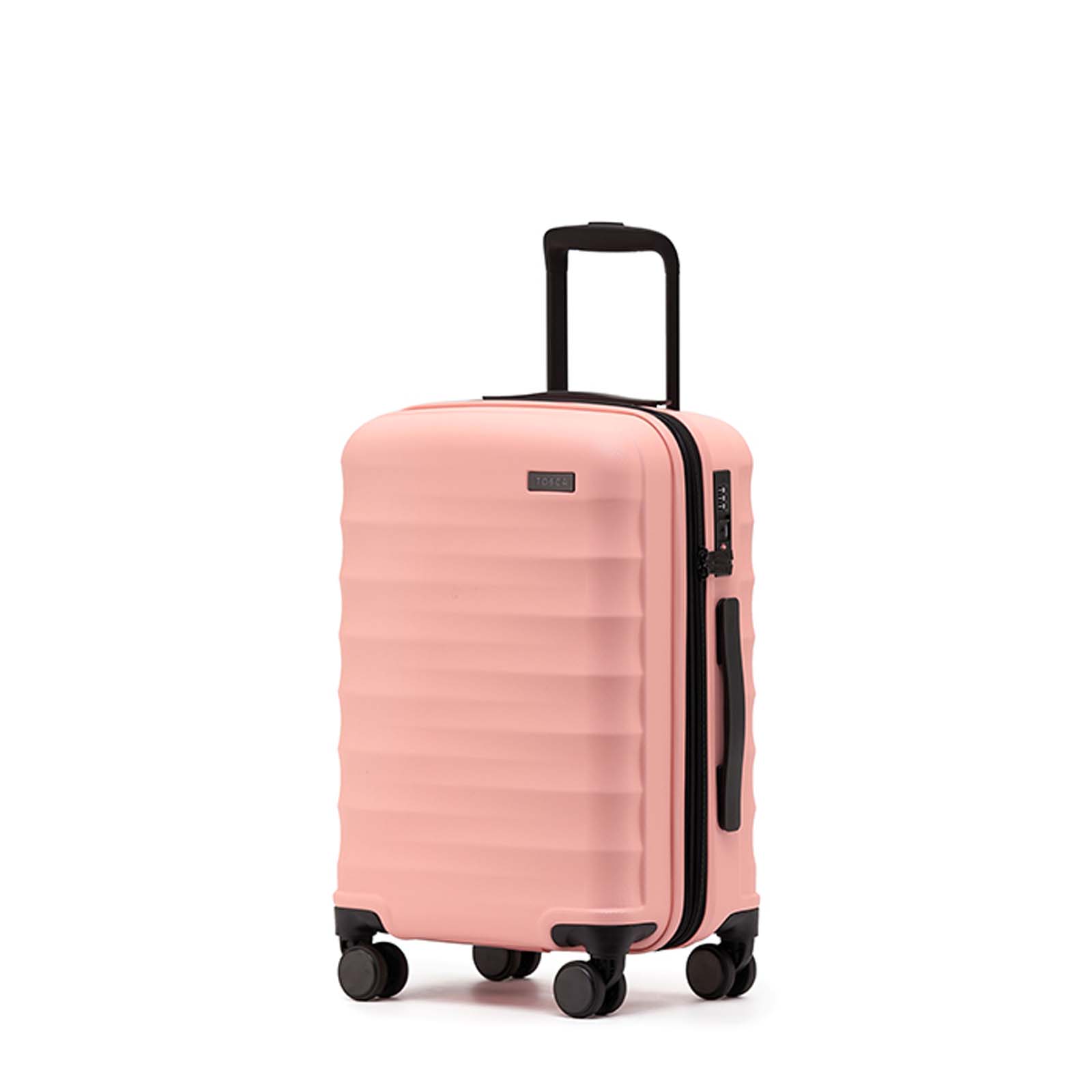 Tosca-Interstellar-4w-53cm-Carry-On-Suitcase-Peach-Front-Angle