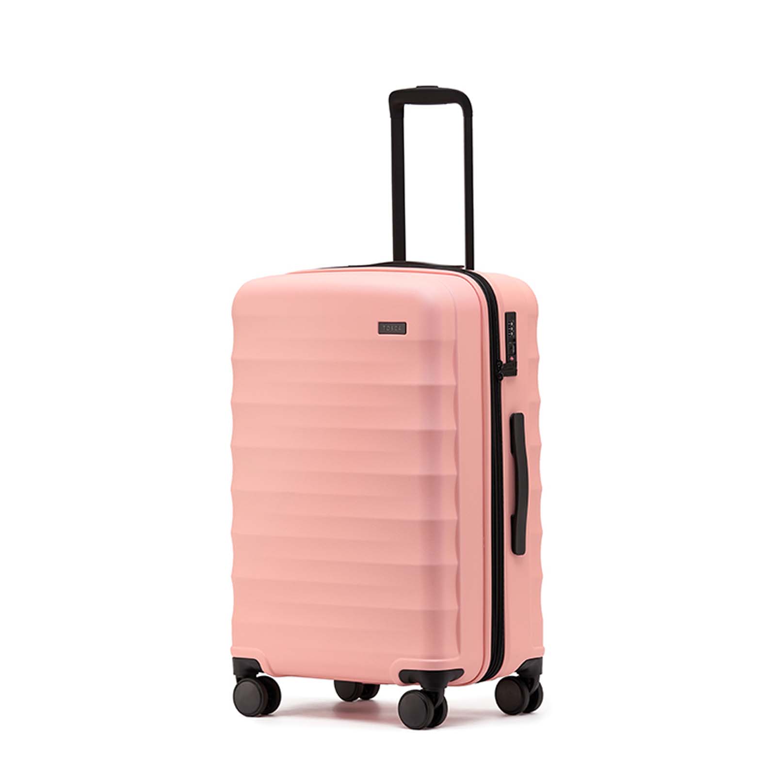 Tosca-Interstellar-4w-67cm-Medium-Suitcase-Peach-Front-Angle