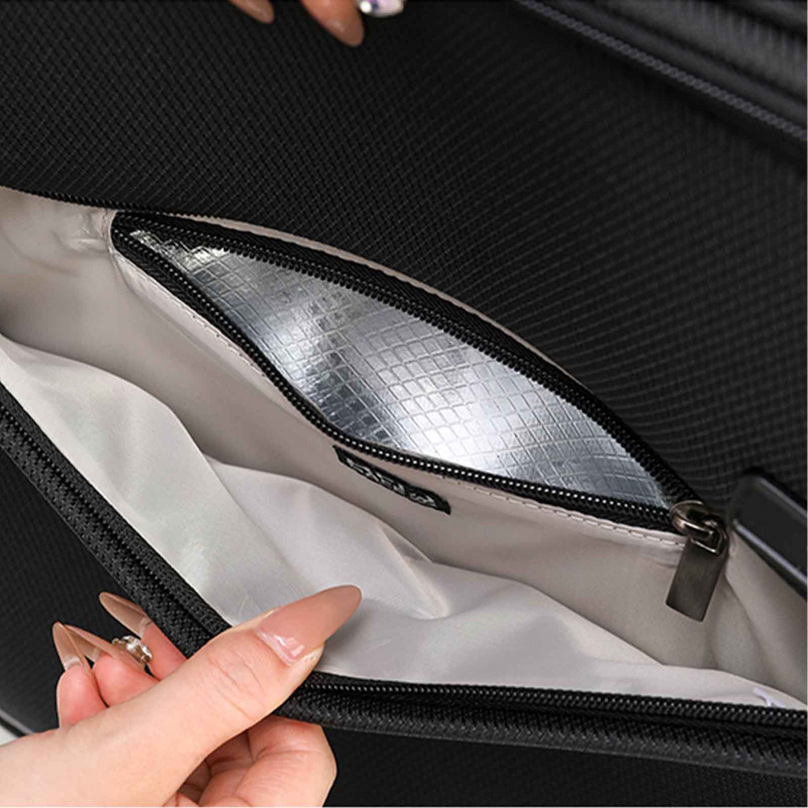 Tosca-So-Lite-4w-54cm-Carry-On-Suitcase-Black-Pocket