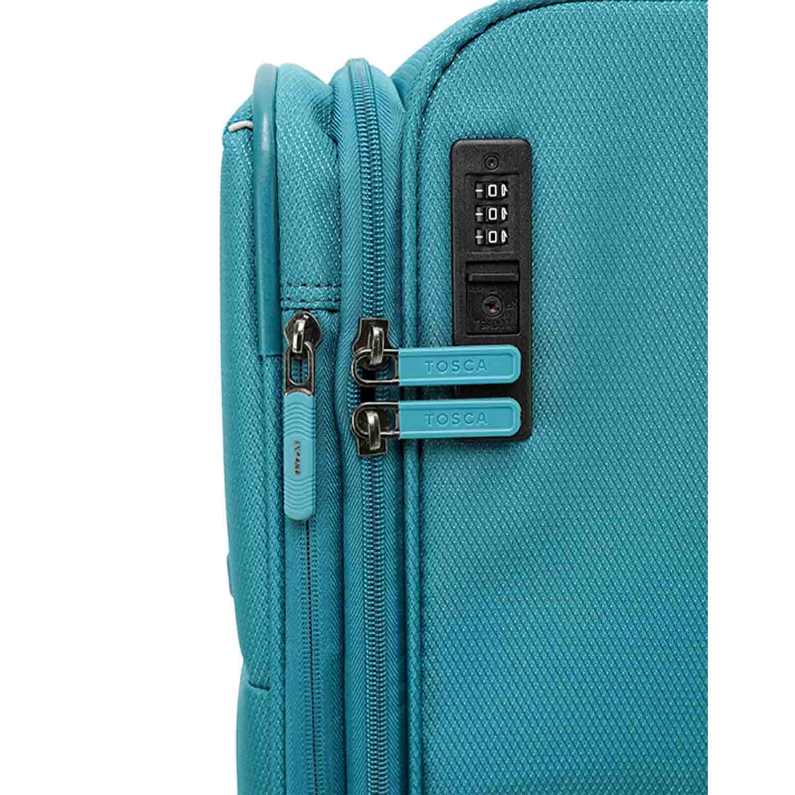 Tosca-So-Lite-4w-54cm-Carry-On-Suitcase-Teal-Lock