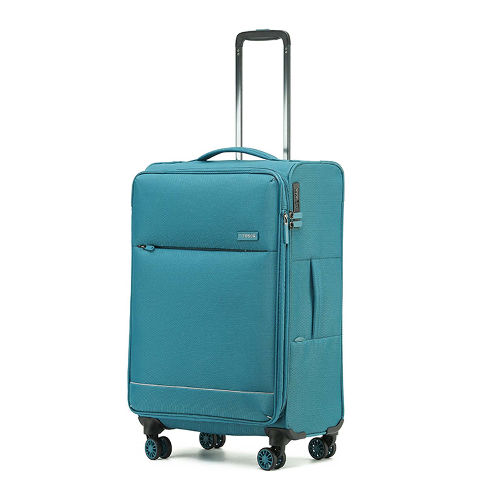 Tosca-So-Lite-4w-67cm-Medium-Suitcase-Teal-Side