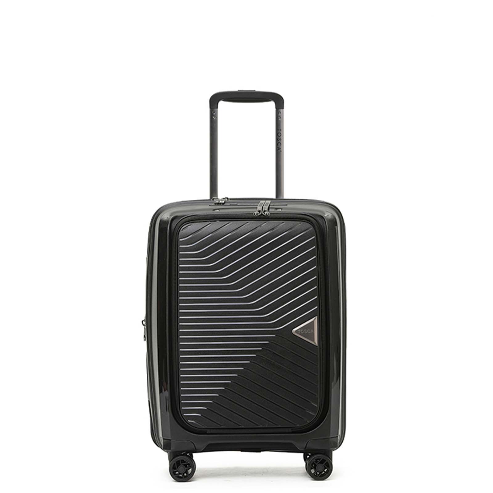 Tosca-Space-X-20-Inch-Laptop-Suitcase-Black-Front