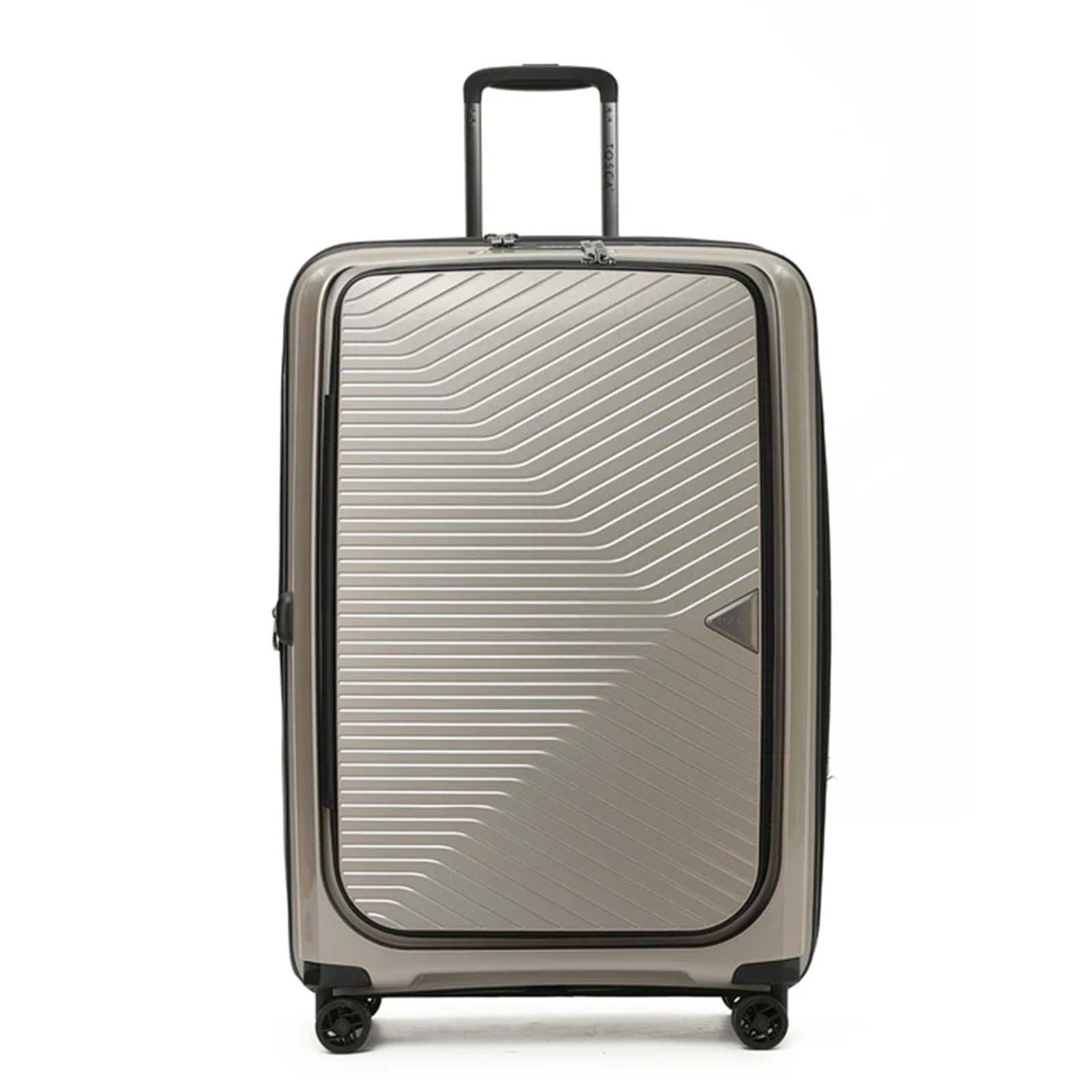 Tosca-Space-X-76cm-Large-Suitcase-Champagne-Front