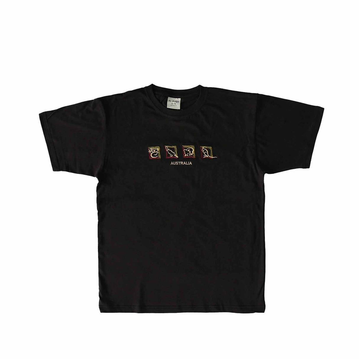 Unisex T-Shirt 4 AUS Animals Black L
