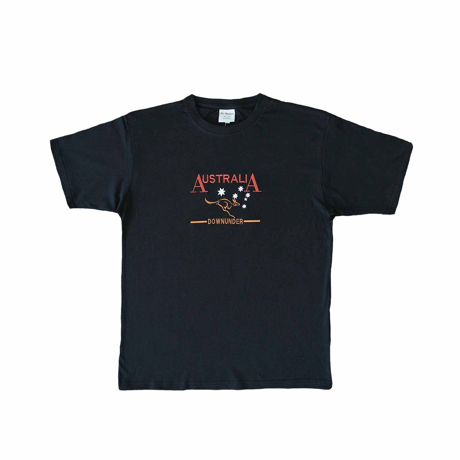 Unisex T-Shirt Australia Roo Downunder Black M