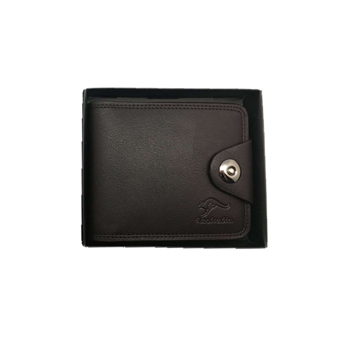 Wallet-Magnetic-Button-Embossed-Roo-Dark-Brown