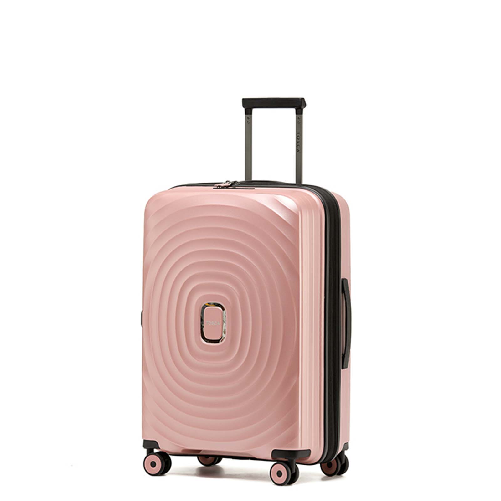 tosca-eclipse-4-wheel-67cm-medium-suitcase-rose-gold-front-angle