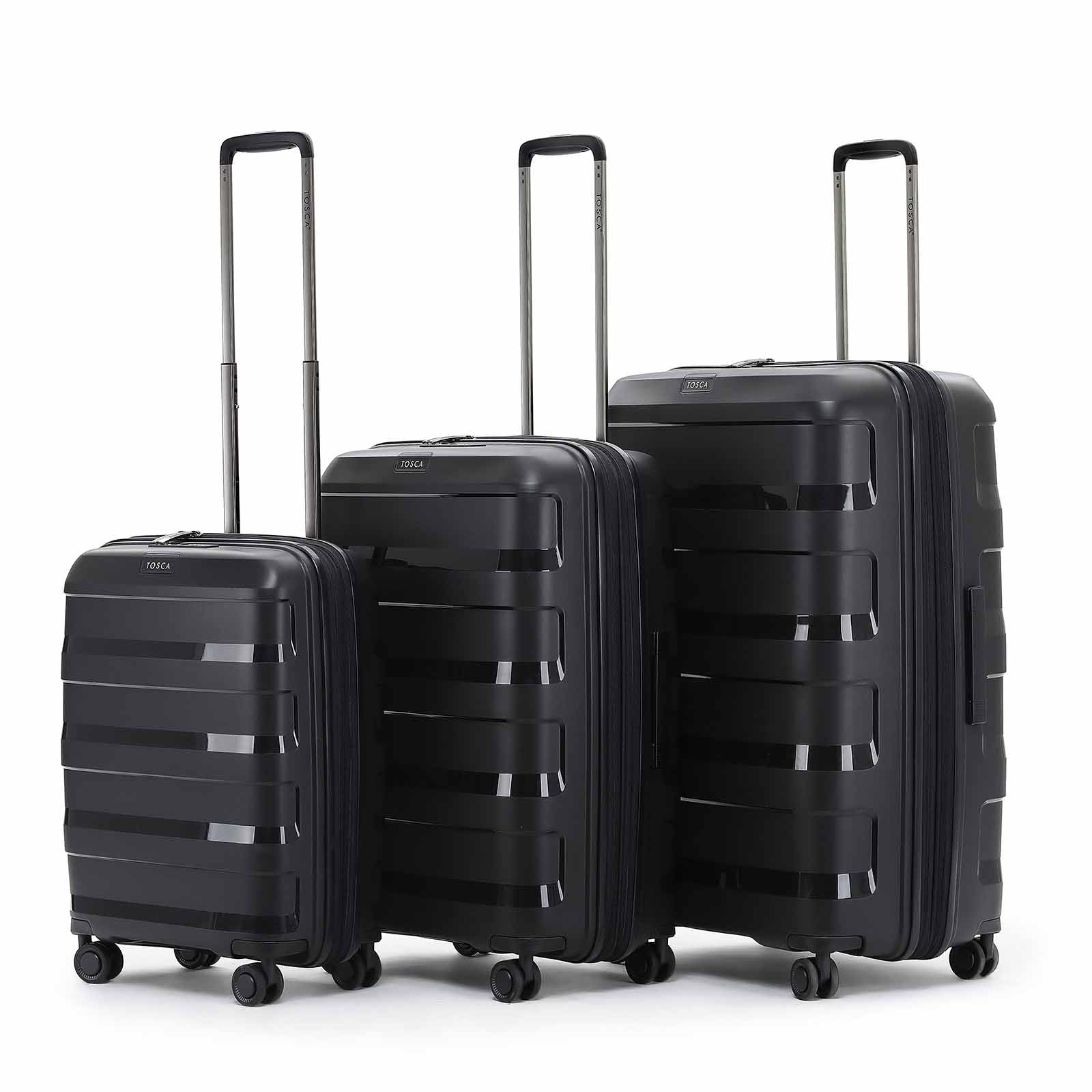 Tosca Comet 4 Wheel 55cm Carry-On Suitcase Black