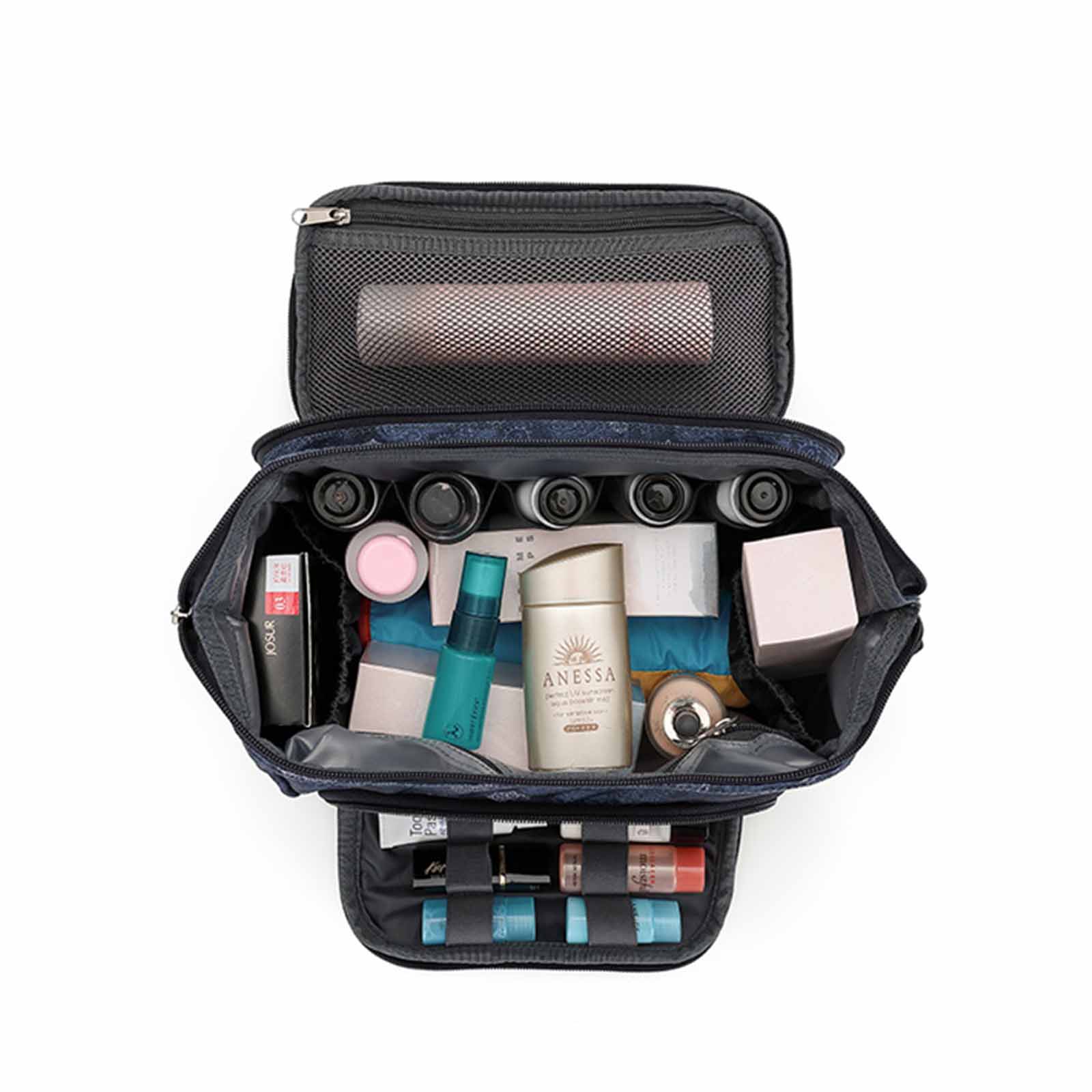 Tosca Essentials Toiletry Bag Deluxe Organiser Black