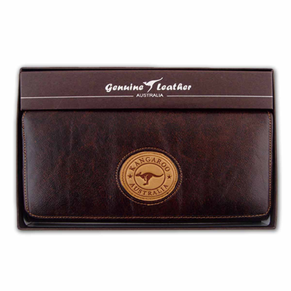 Ladies Wallet with Zip Kangaroo Badge