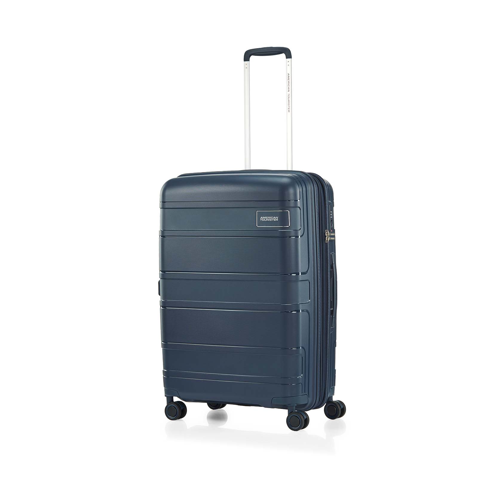 American-Tourister-Light-Max-69cm-Suitcase-Navy-Front-Angle