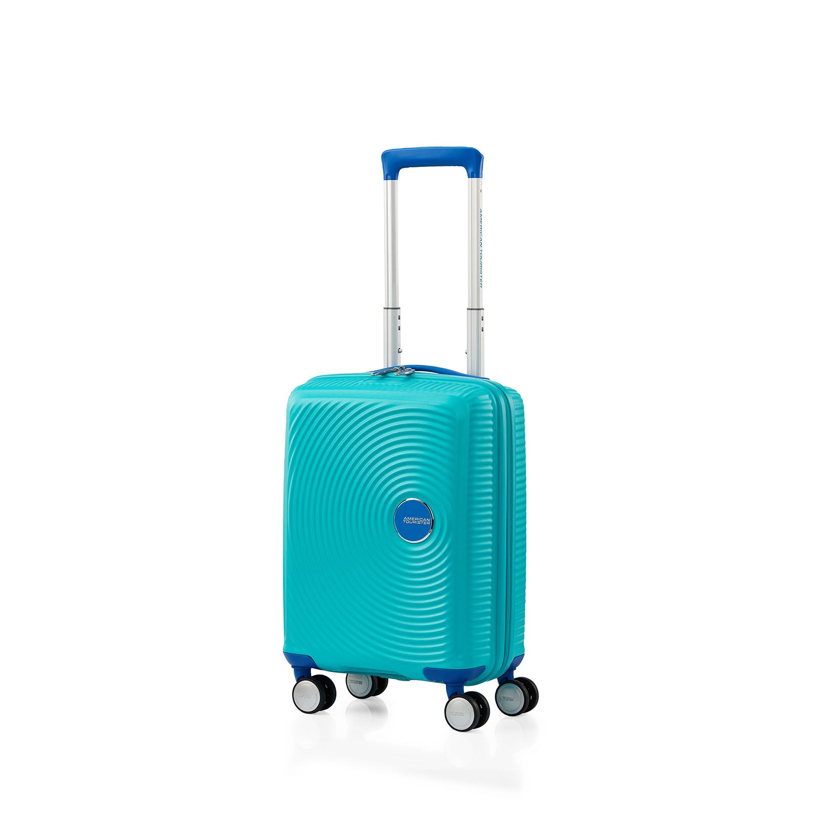 American-Tourister-Little-Curio-47cm-Carry-On-Suitcase-Teal-Blue-Front-Angle