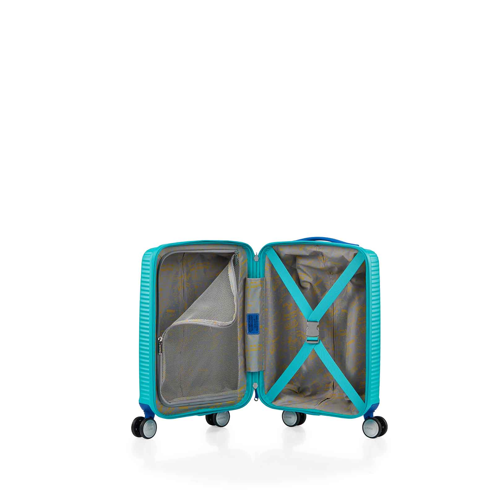 American-Tourister-Little-Curio-47cm-Carry-On-Suitcase-Teal-Blue-Open