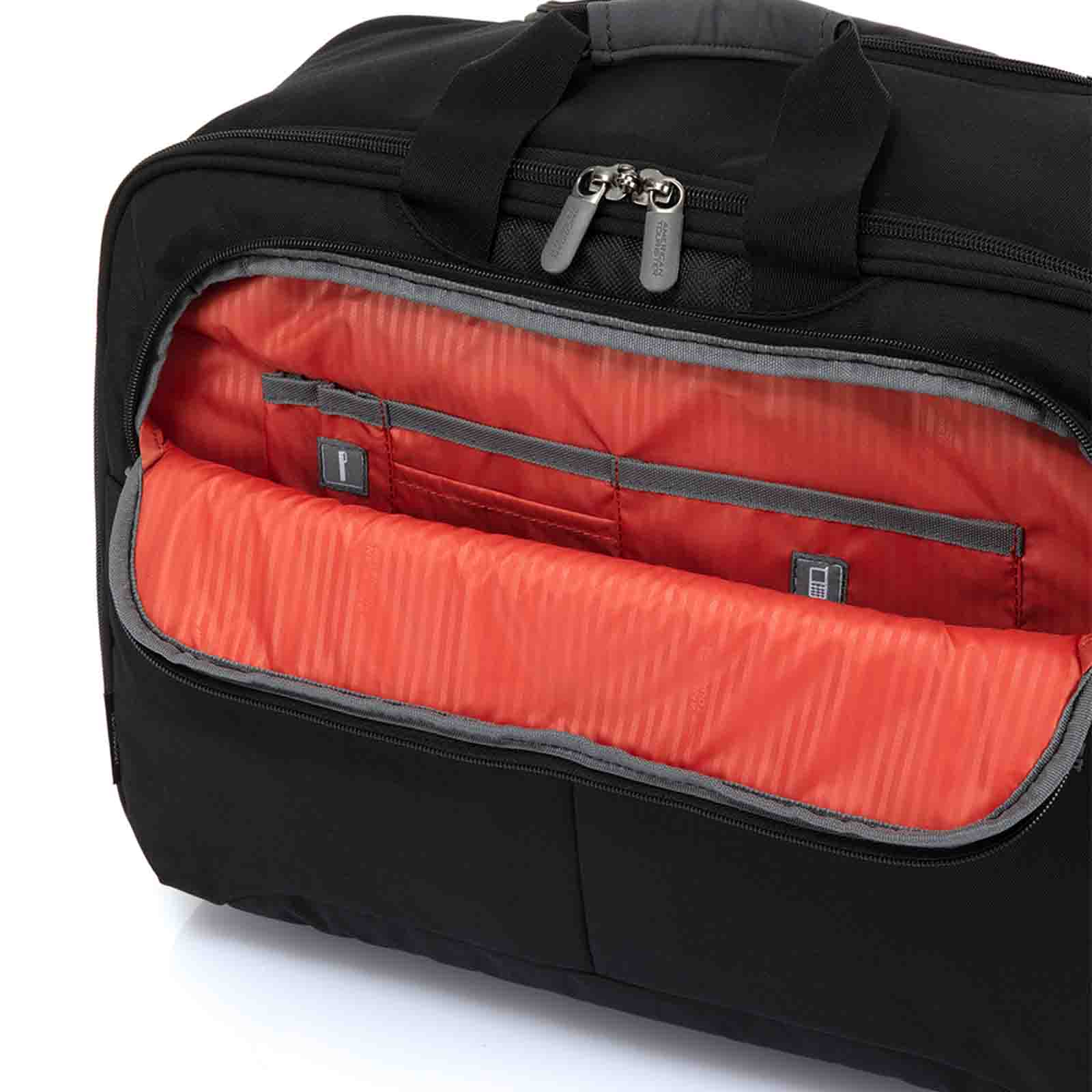 American-Tourister-Speedair-44cm-Rolling-Tote-Black-Pocket