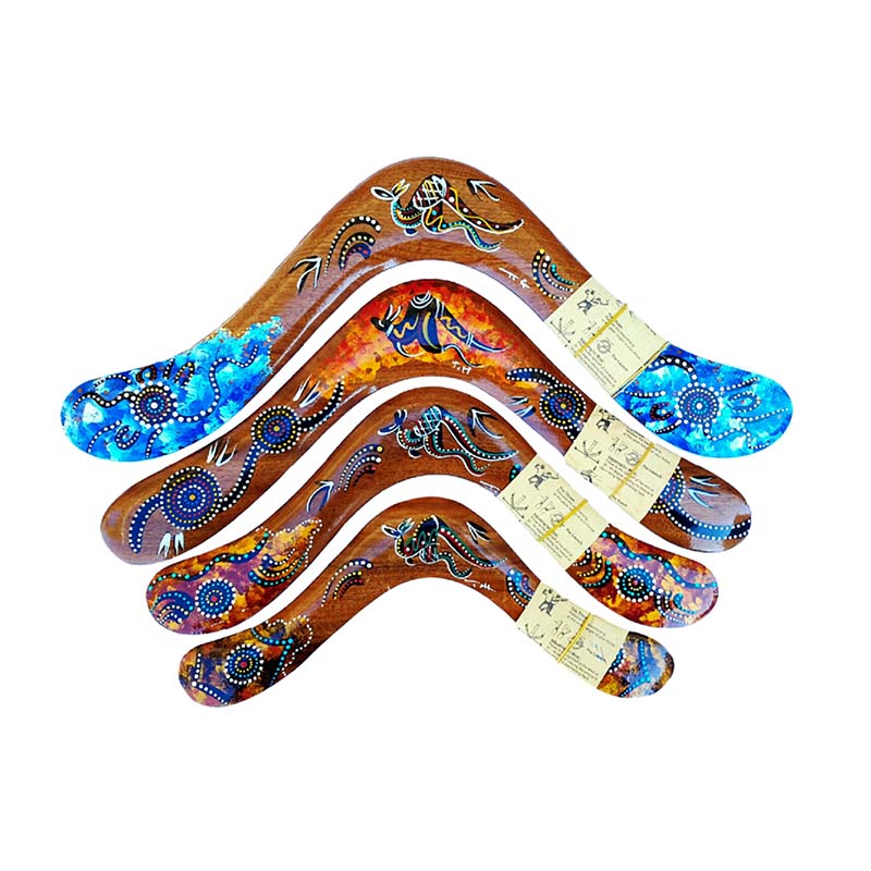 Boomerang Hardwood Shaped & Painted