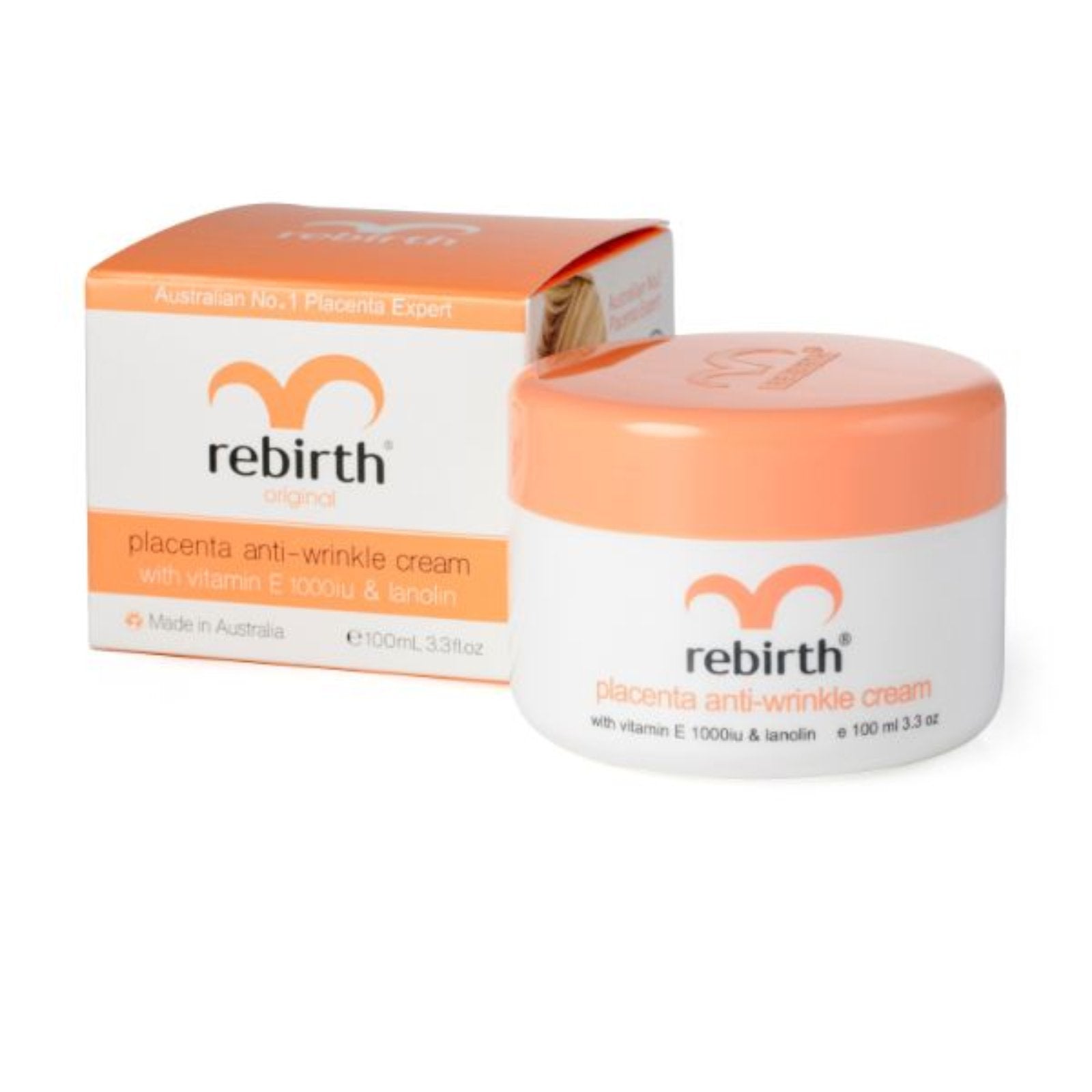 Lanopearl-Rebirth-Placenta-Vitamin-E Anti-Wrinkle Cream-100g-Front