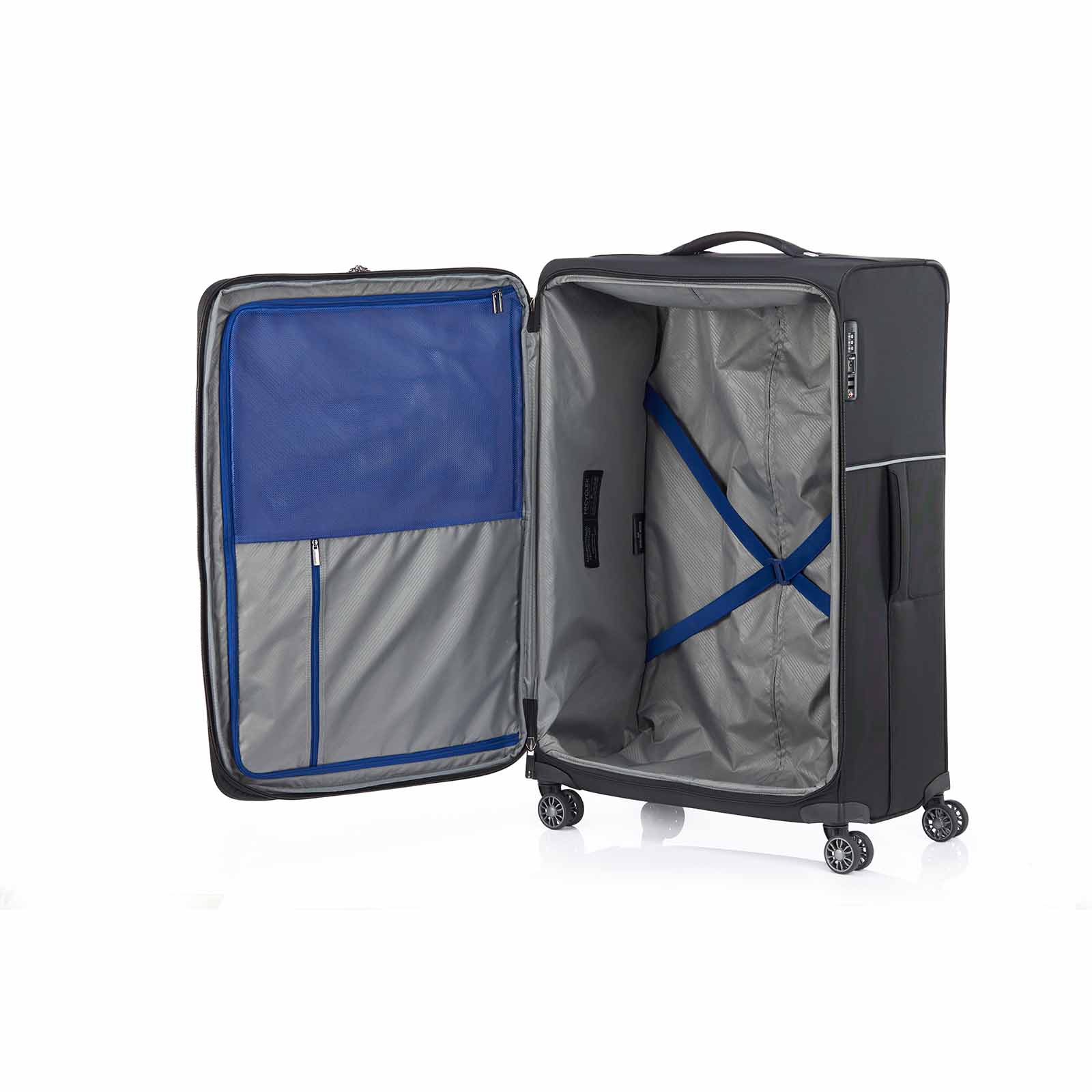 Samsonite-73h-78cm-Suitcase-Black-Open