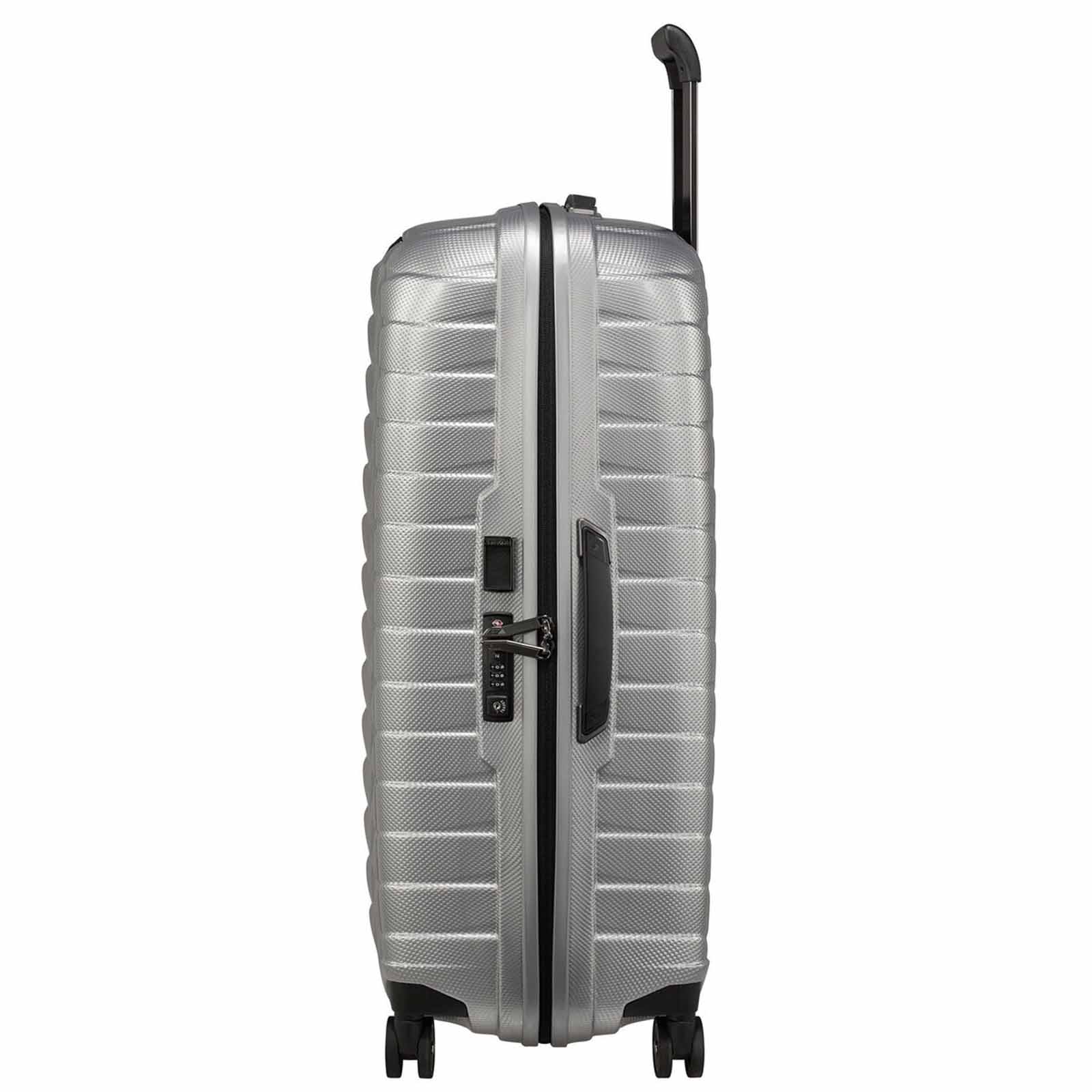 Samsonite-Proxis-75cm-Suitcase-Silver-Side-Handle