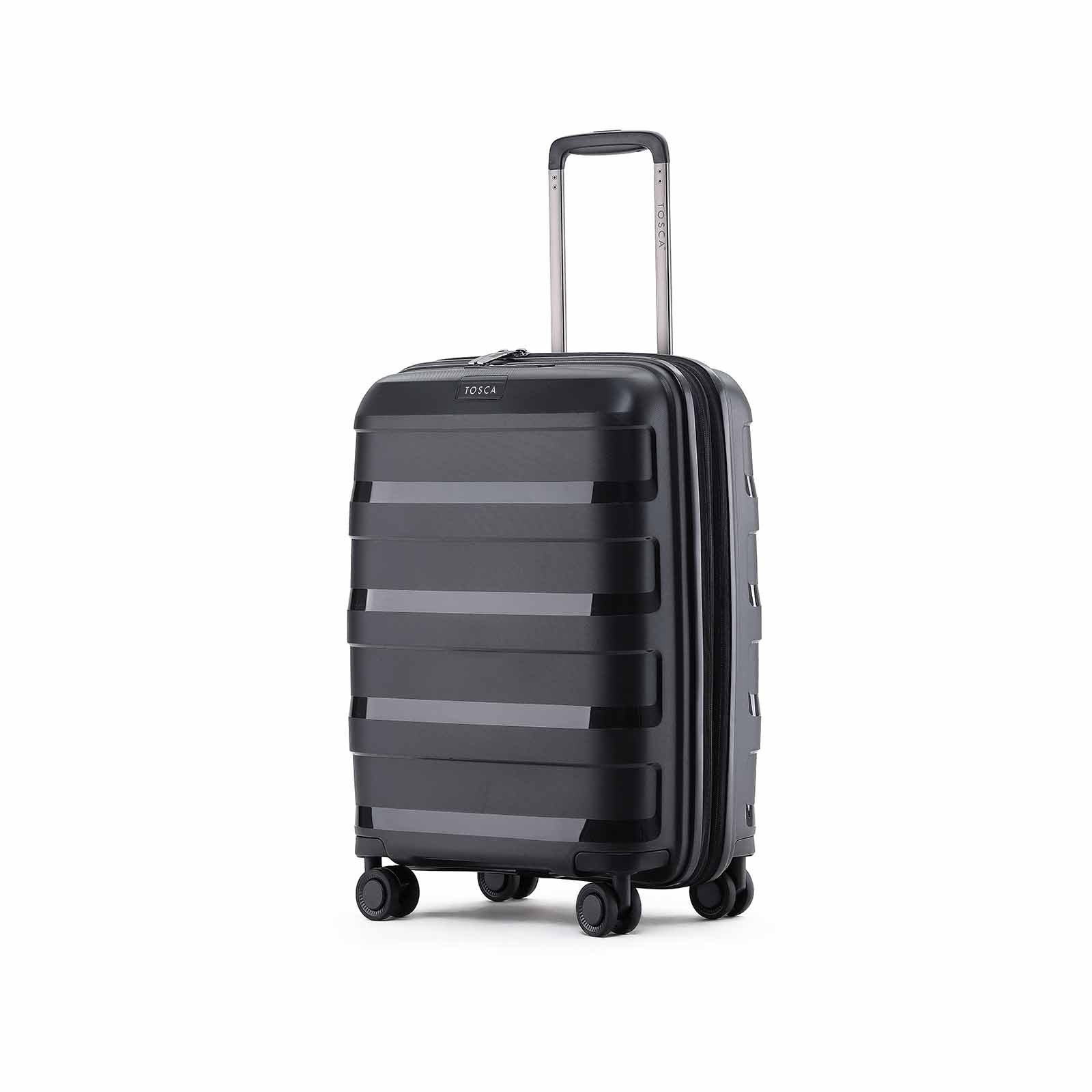 Tosca-Comet-4-Wheel-55cm-Carry-On-Suitcase-Black-Side