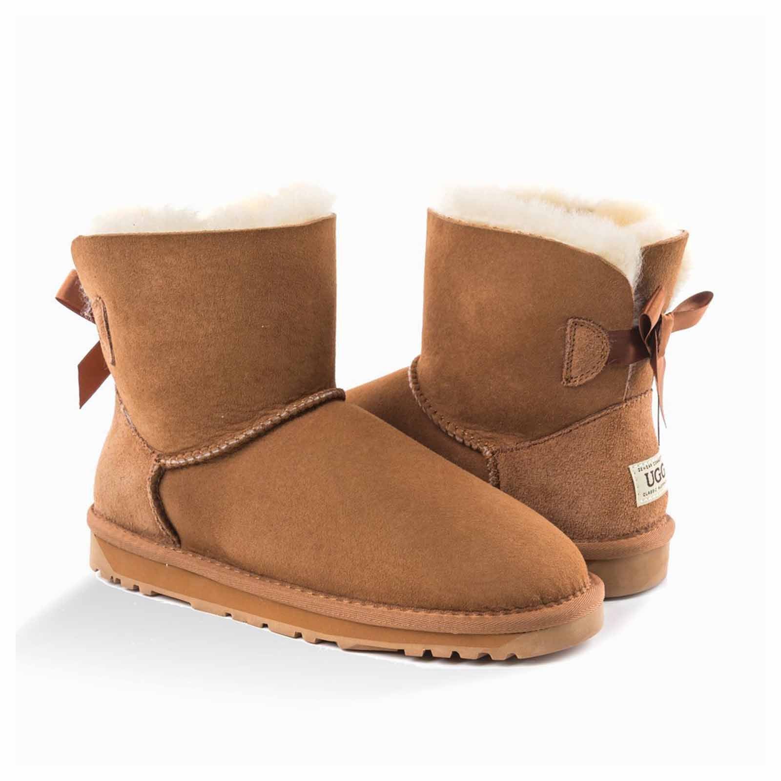Ugg Boots Classic Mini Bailey Bow Chestnut 36