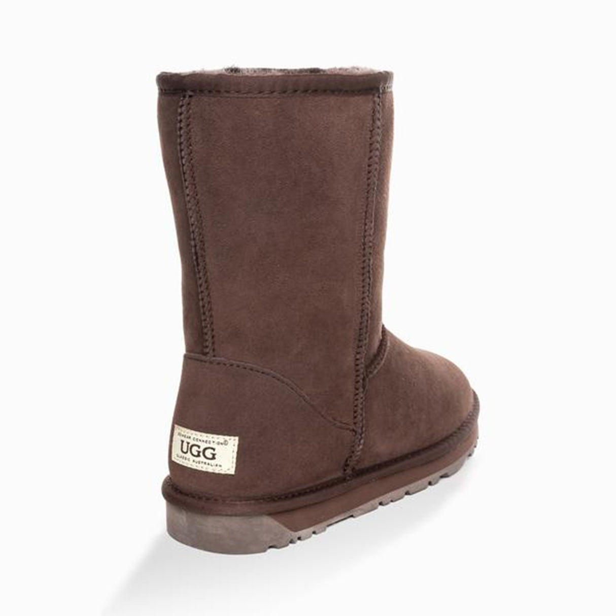 Ugg-Boots-Unisex-Classic-Short-Chocolate-Back