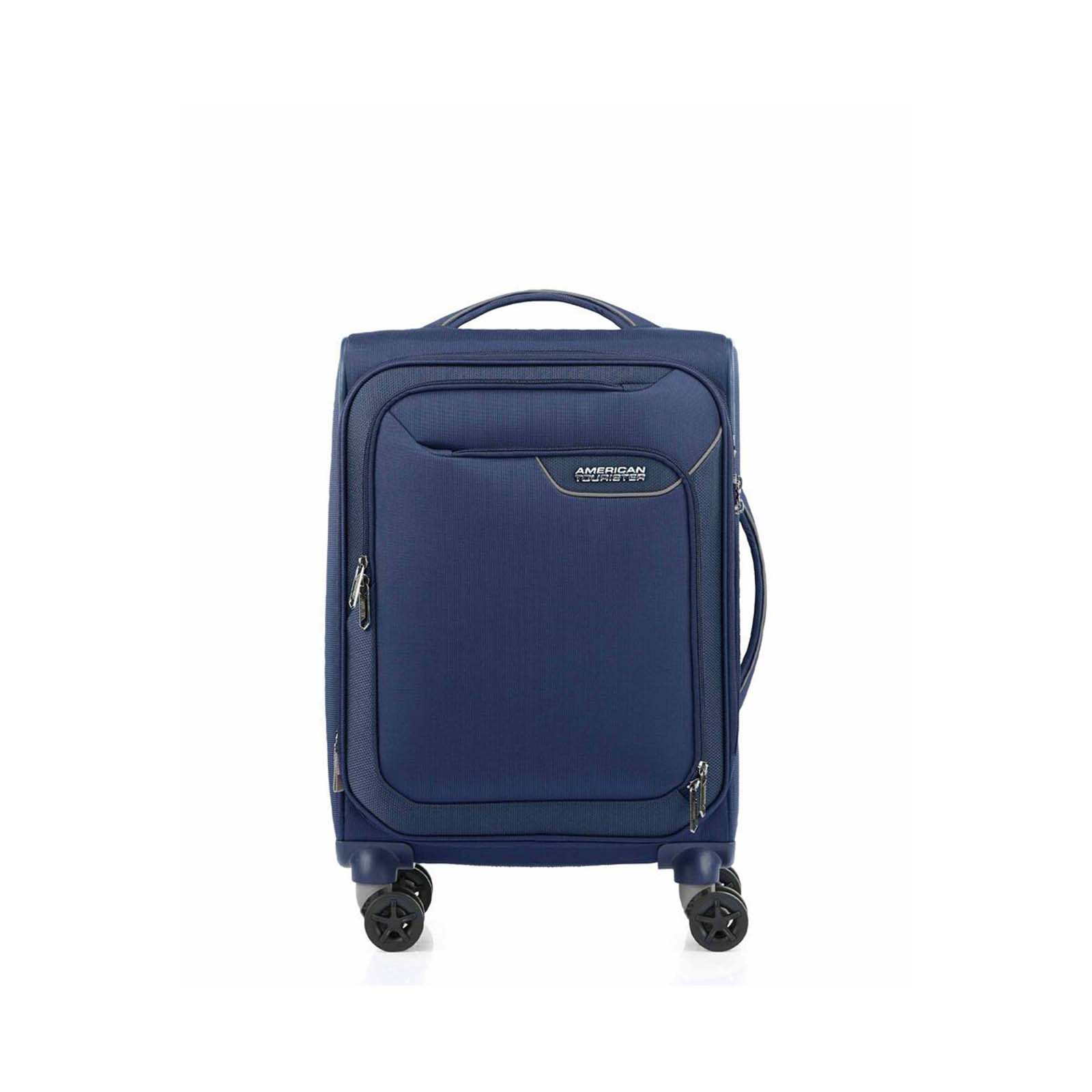 American-Tourister-Applite-4-Eco-55cm-Carry-On-Suitcase-Navy-Front