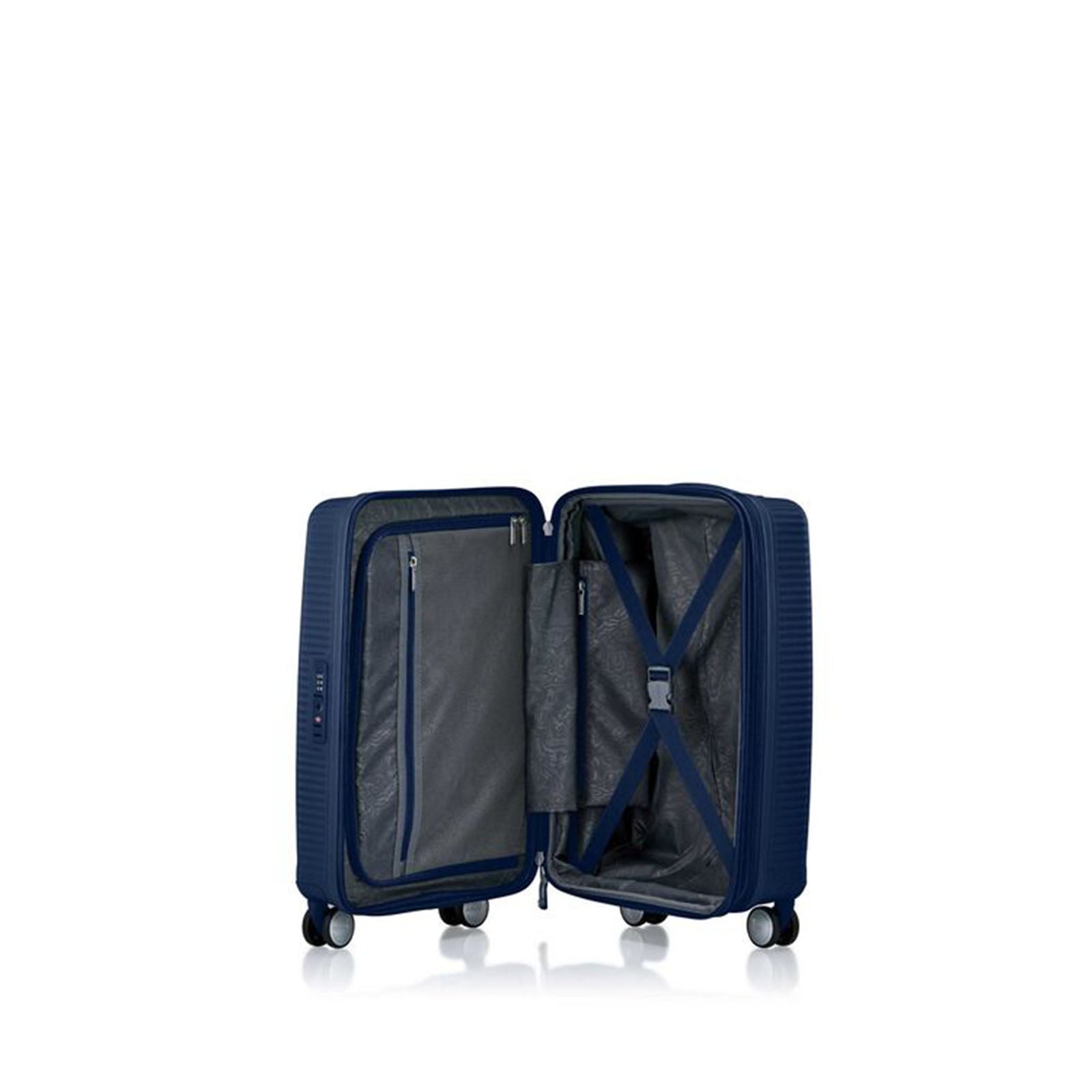 American-Tourister-Curio-2-55cm-Carry-On-Suitcase-Arctic-Navy-Interior