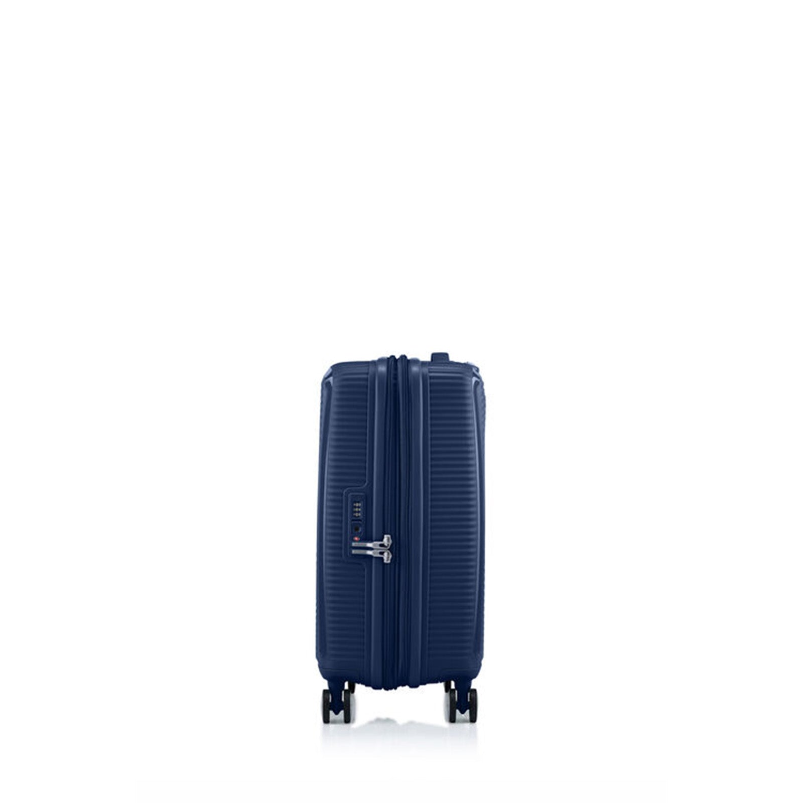 American-Tourister-Curio-2-55cm-Carry-On-Suitcase-Arctic-Navy-LeftSide