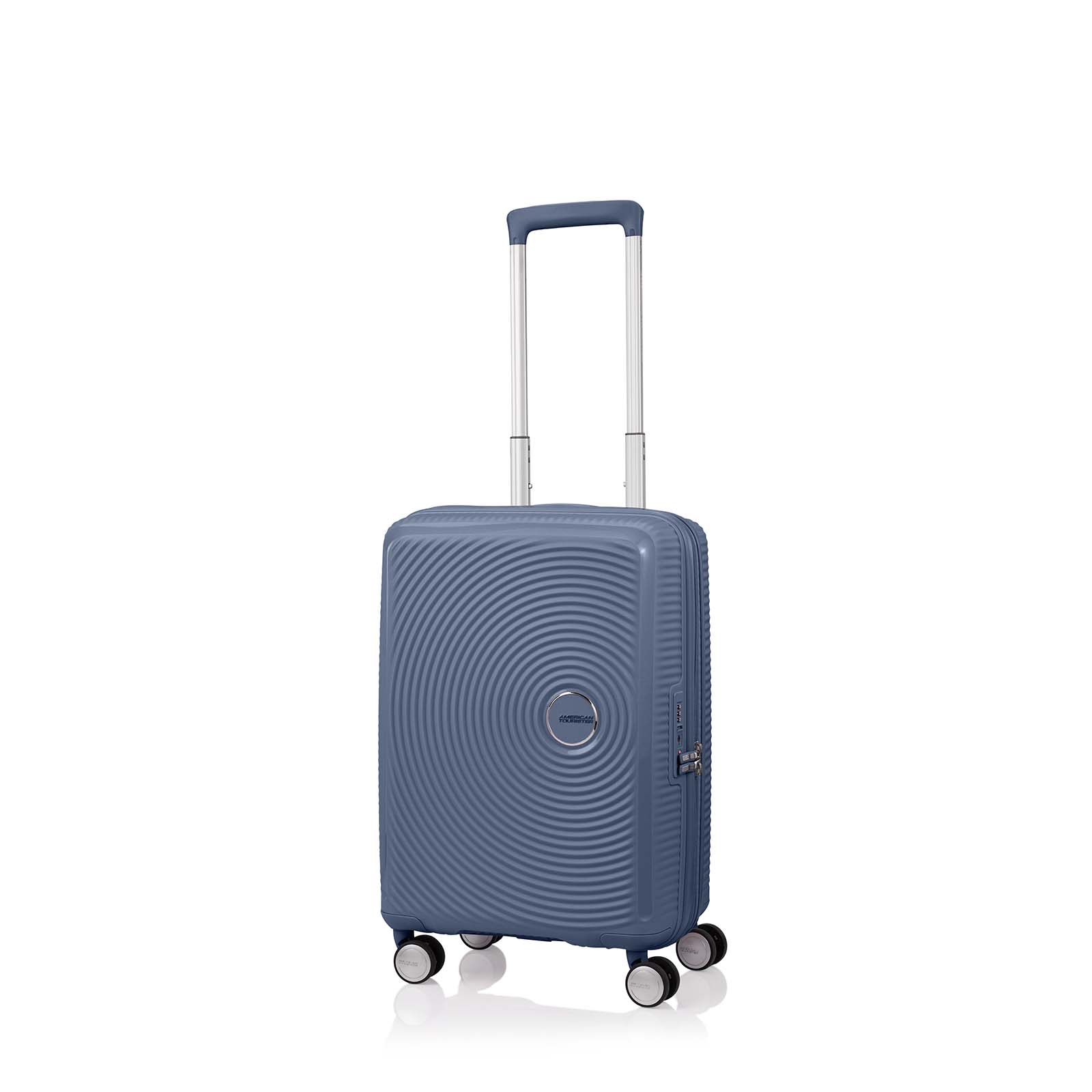 American-Tourister-Curio-2-55cm-Carry-On-Suitcase-Stone-Blue-Angle