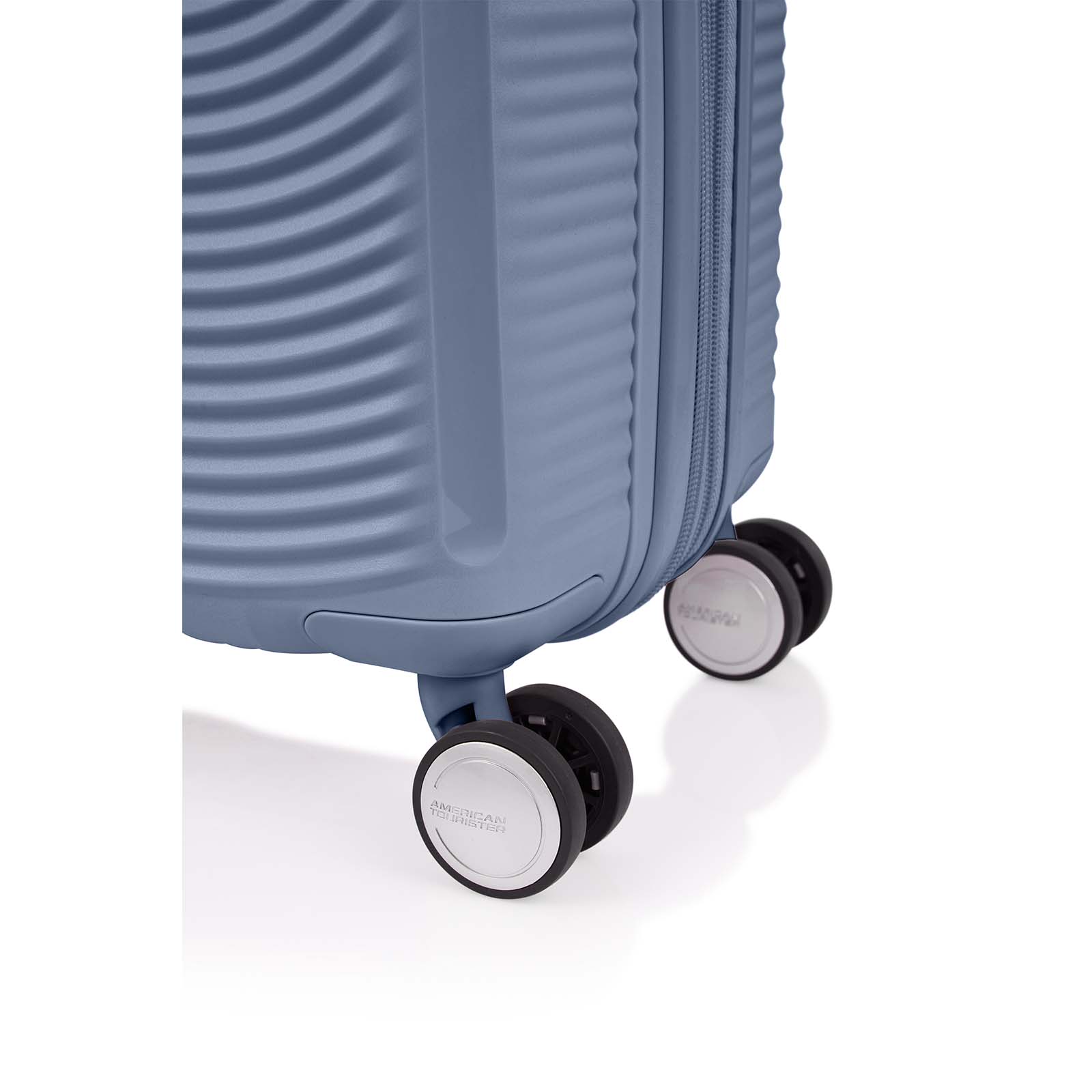 American-Tourister-Curio-2-69cm-Suitcase-Stone-Blue-Wheels