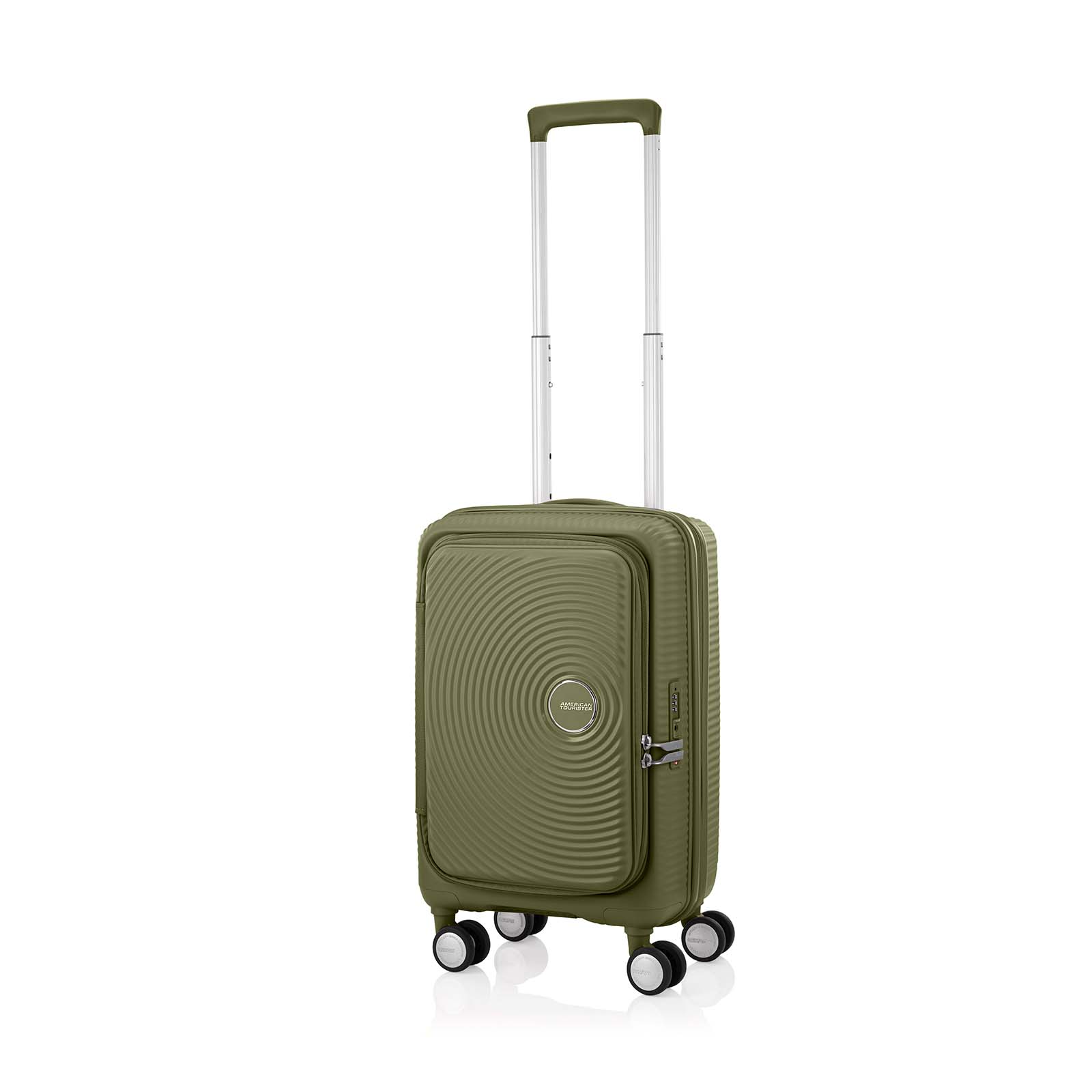 American-Tourister-Curio-Book-Opening-55cm-Carry-On-Suitcase-Khaki-Angle