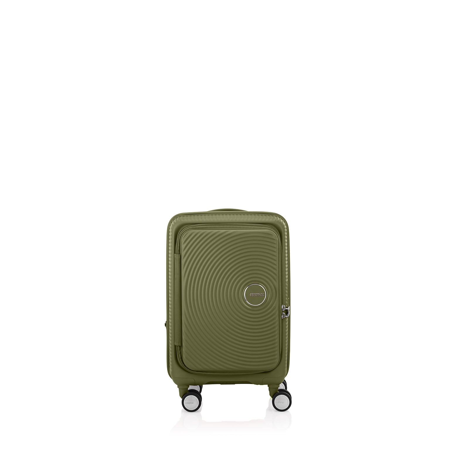 American-Tourister-Curio-Book-Opening-55cm-Carry-On-Suitcase-Khaki-Front