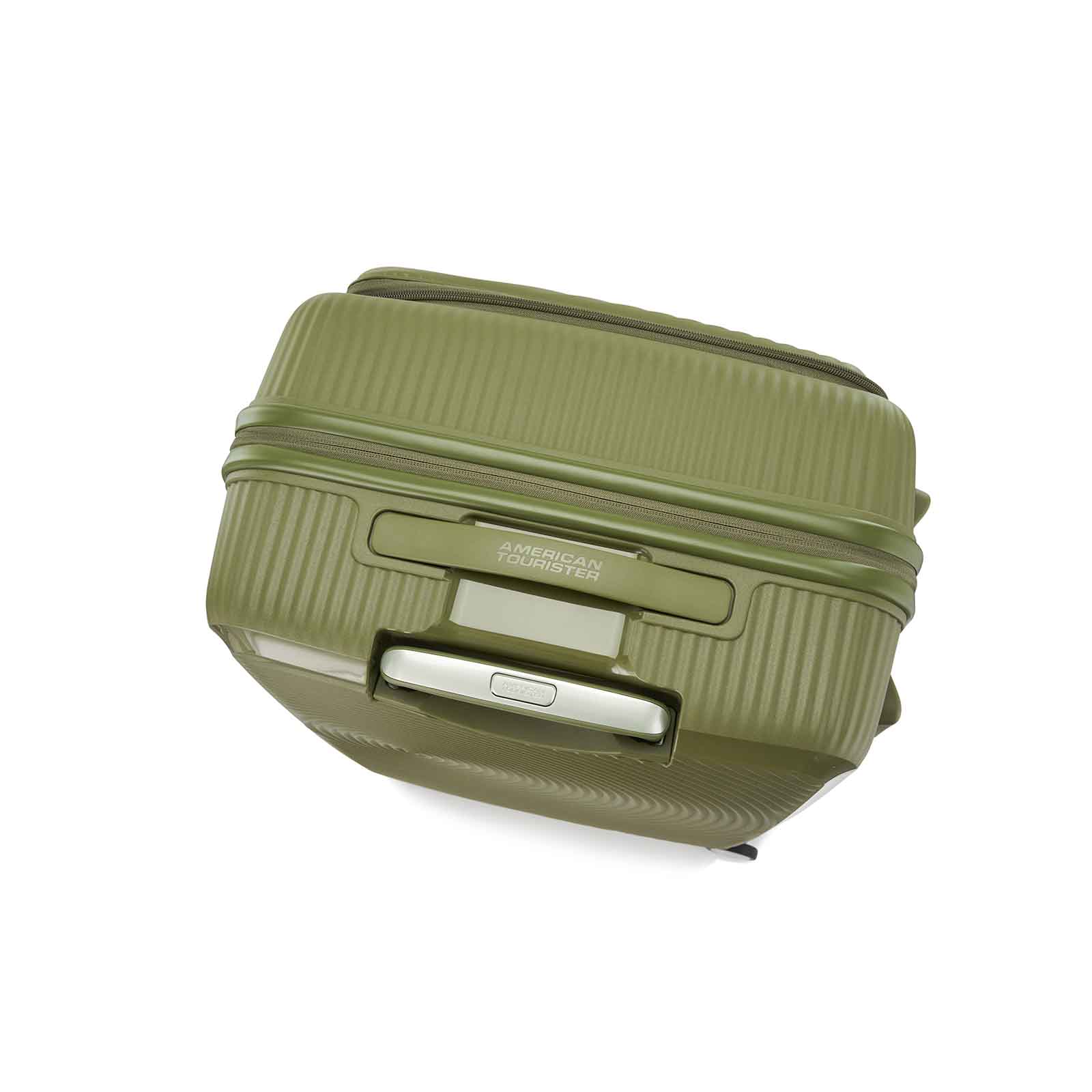 American-Tourister-Curio-Book-Opening-55cm-Carry-On-Suitcase-Khaki-Handle