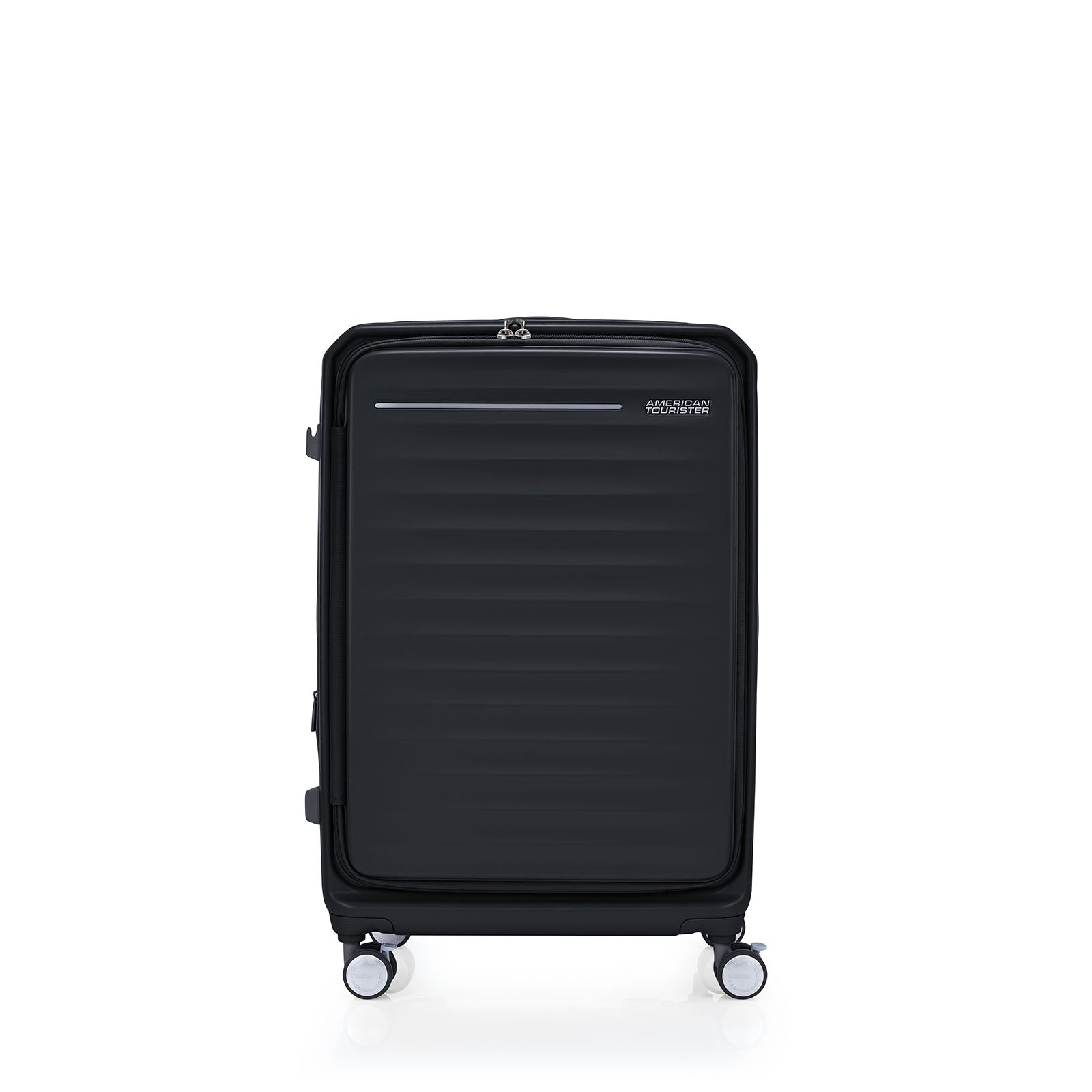 American-Tourister-Frontec-75cm-Suitcase-Black-Front