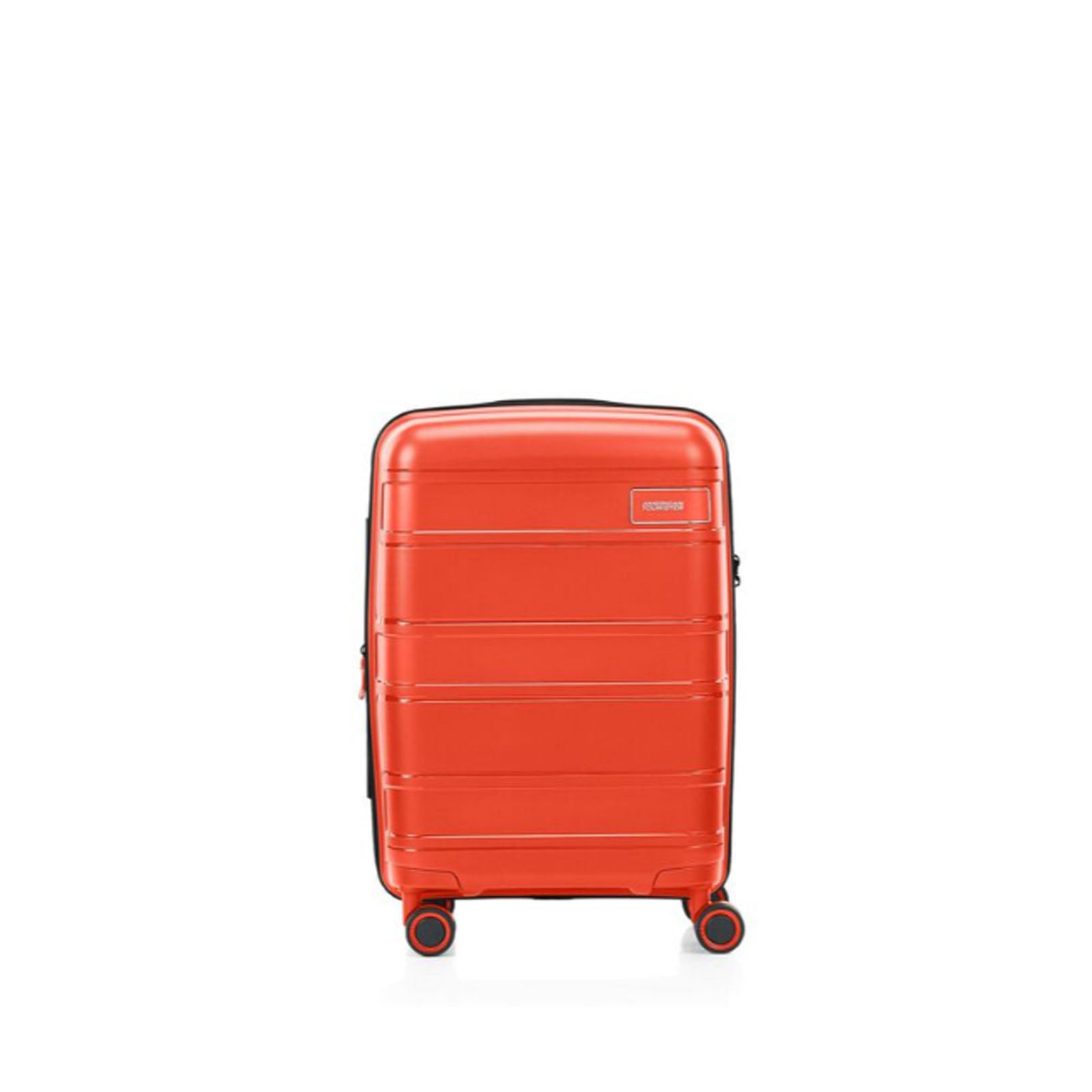 American-Tourister-Light-Max-55cm-Carry-On-Suitcase-Flame-Orange-Front