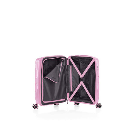 American-Tourister-Light-Max-55cm-Carry-On-Suitcase-Fresh-Pink-Open