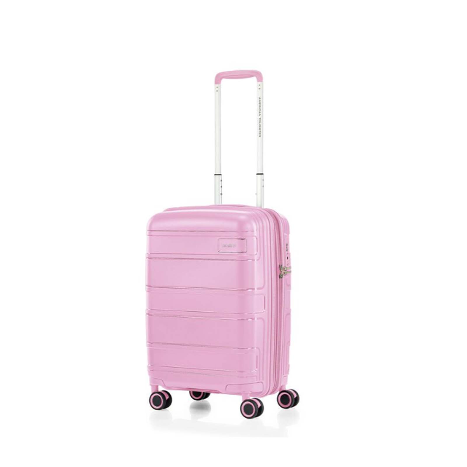 American-Tourister-Light-Max-55cm-Carry-On-Suitcase-Fresh-Pink