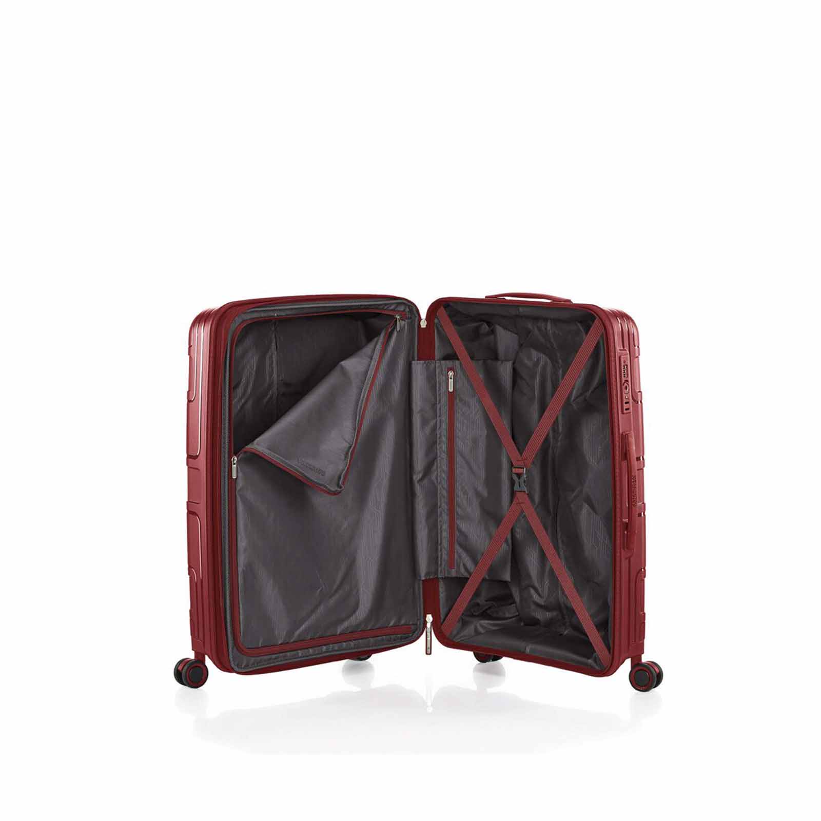 American-Tourister-Light-Max-69cm-Suitcase-Dahlia-Open